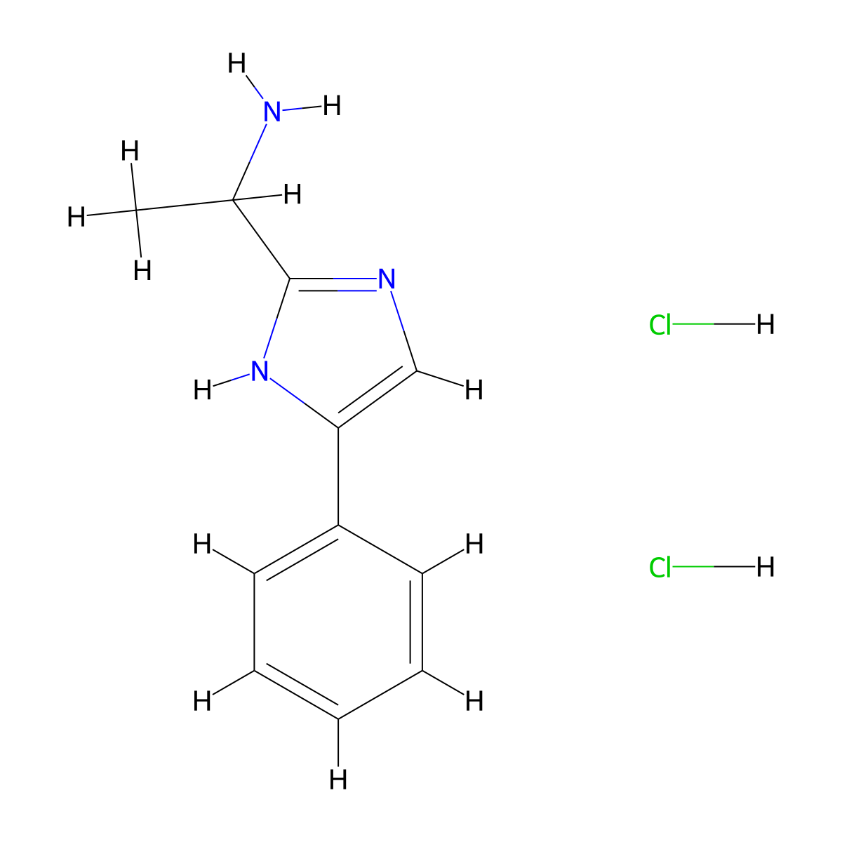 [1-(4-phenyl-1H-imidazol-2-yl)ethyl]amine dihydrochloride molecular structure, CAS 1426290-89-2