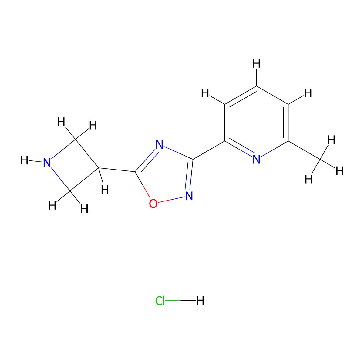 2-(5-Azetidin-3-yl-1,2,4-oxadiazol-3-yl)-6-methylpyridine hydrochloride molecular structure, CAS 1426290-96-1