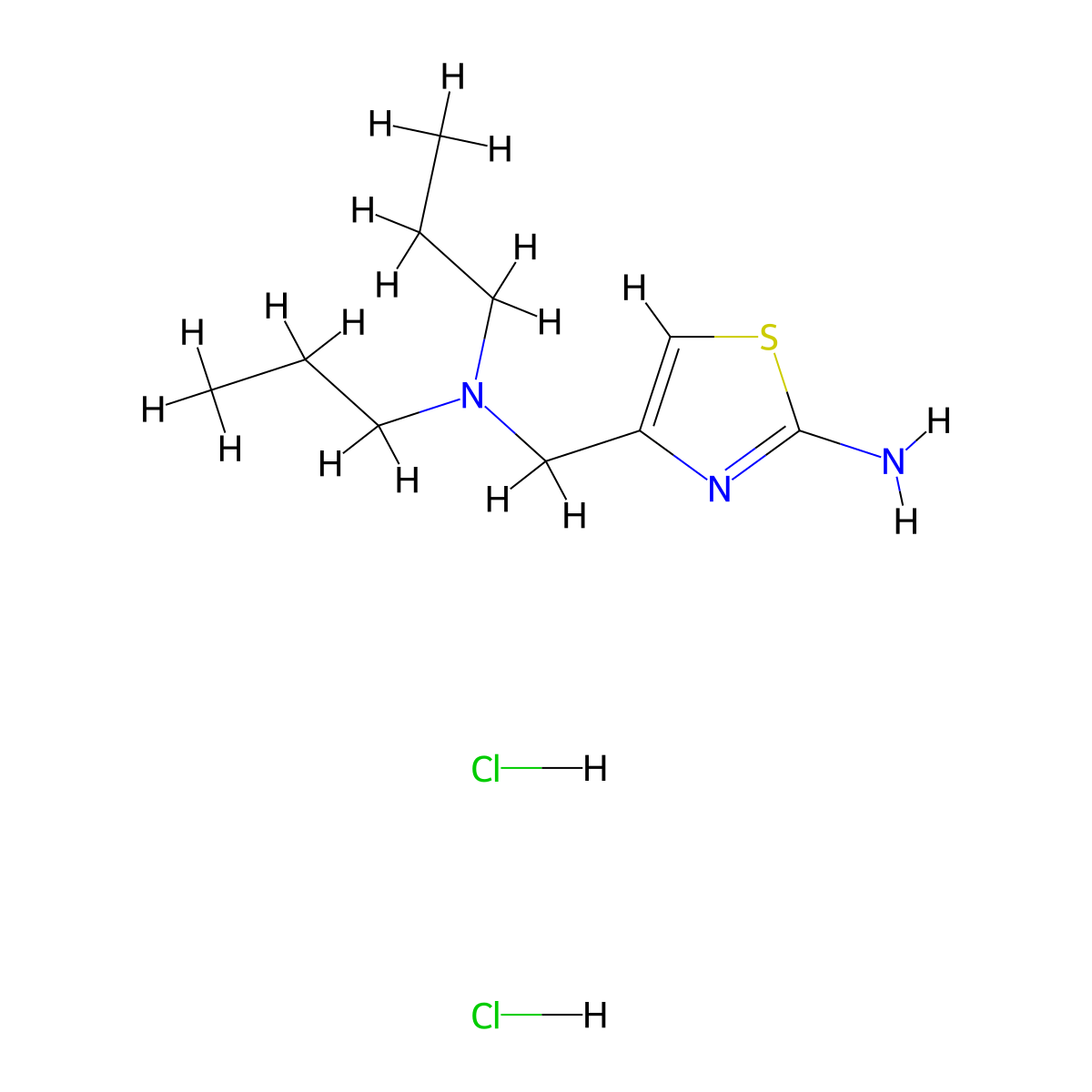 4-[(Dipropylamino)methyl]-1,3-thiazol-2-amine dihydrochloride molecular structure, CAS 1426291-00-0