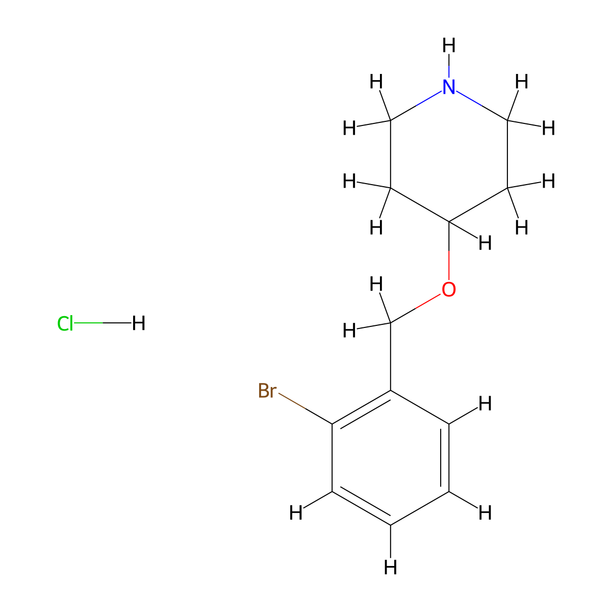 4-[(2-Bromobenzyl)oxy]piperidine hydrochloride molecular structure, CAS 1426291-03-3