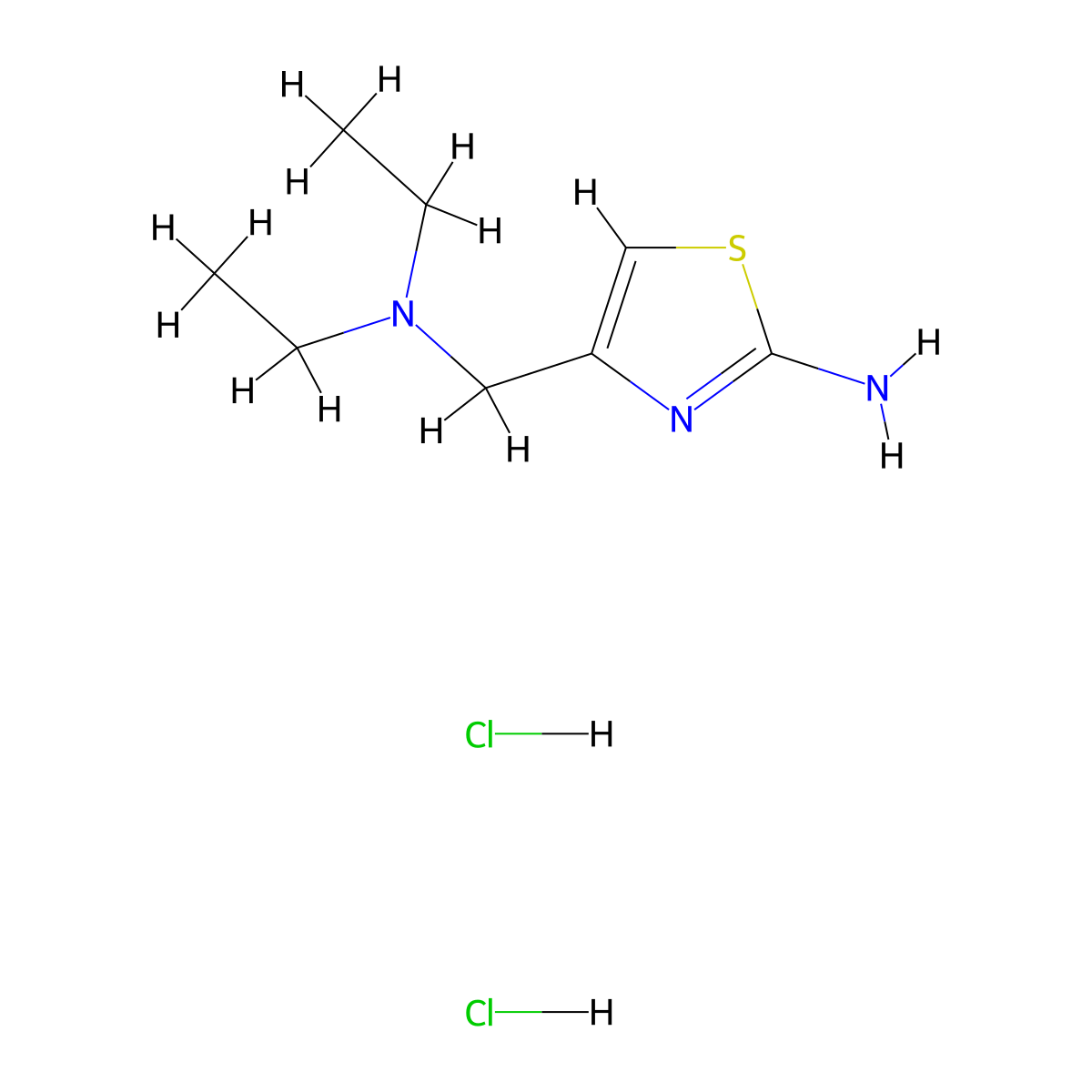 4-[(Diethylamino)methyl]-1,3-thiazol-2-amine dihydrochloride molecular structure, CAS 1426291-11-3