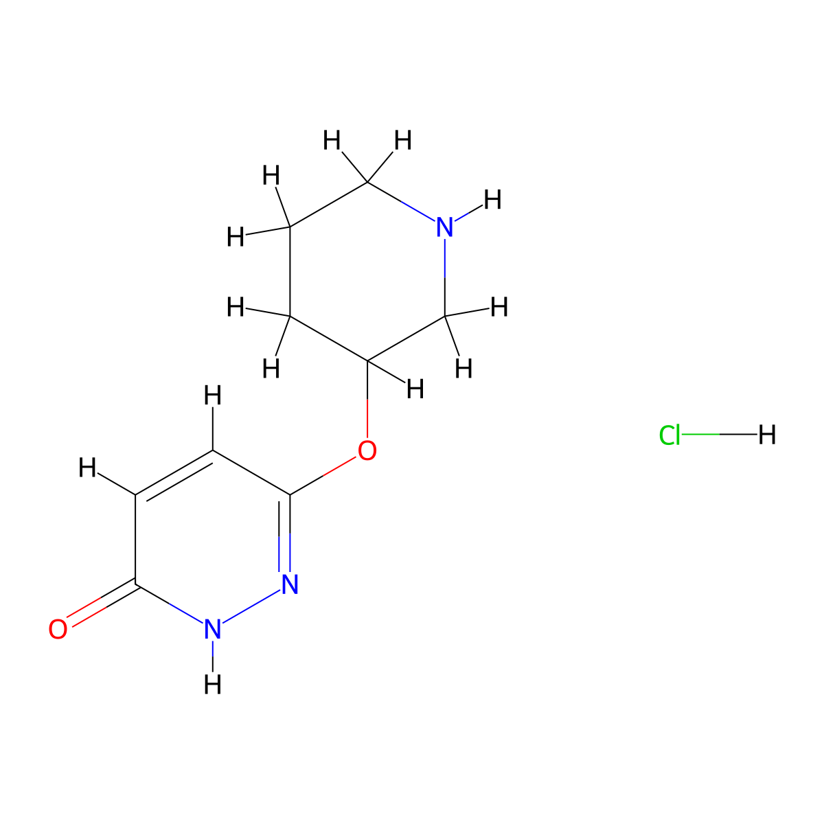 6-(piperidin-3-yloxy)pyridazin-3(2H)-one hydrochloride molecular structure, CAS 1426291-22-6
