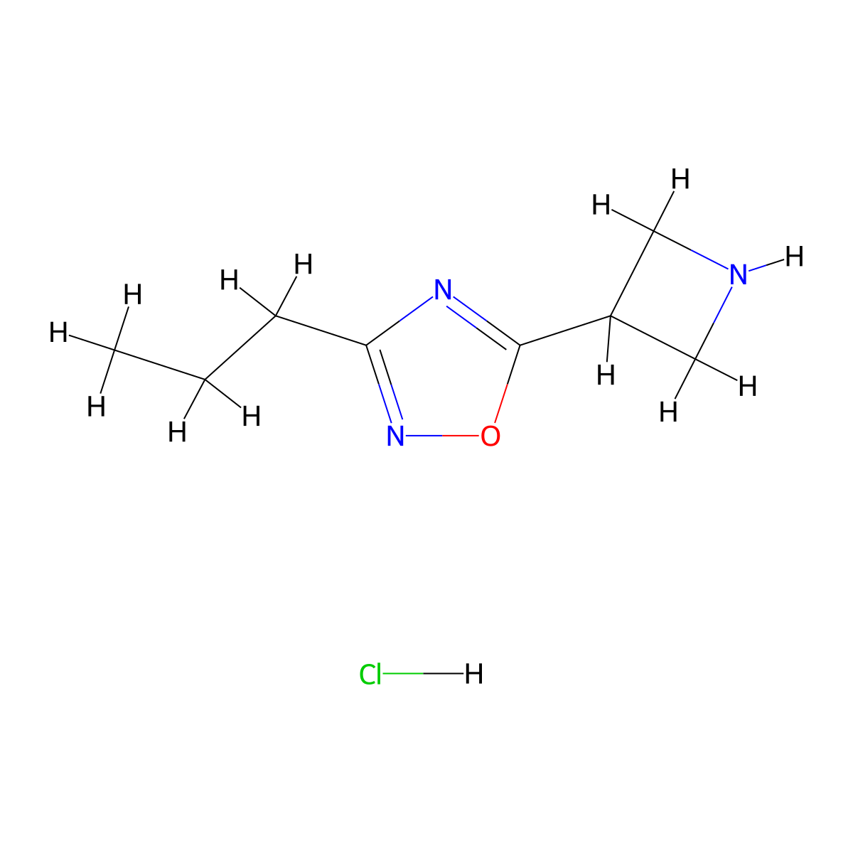 5-Azetidin-3-yl-3-propyl-1,2,4-oxadiazole hydrochloride molecular structure, CAS 1426291-26-0