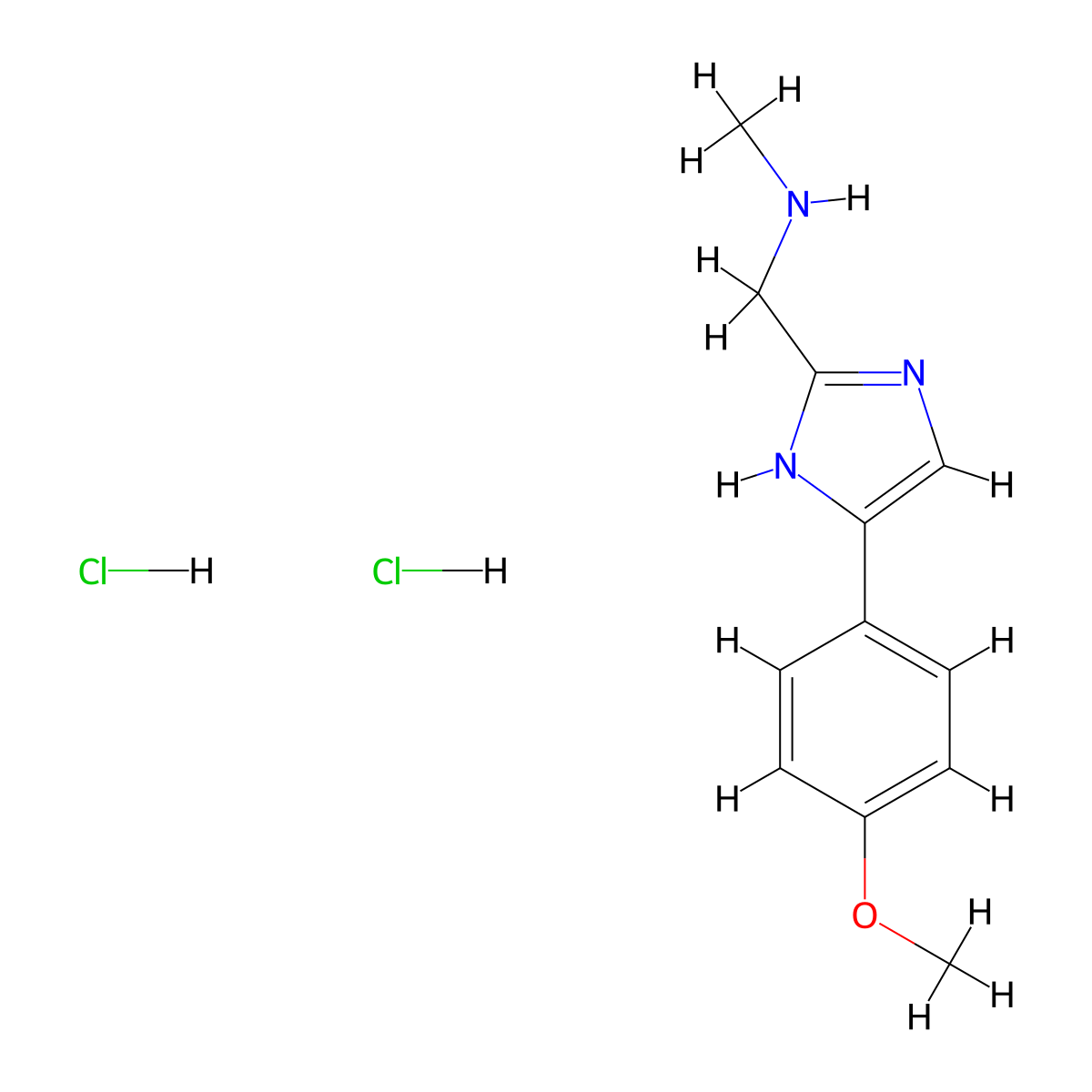 ([4-(4-Methoxyphenyl)-1H-imidazol-2-YL]methyl)methylamine dihydrochloride molecular structure, CAS 1426291-33-9