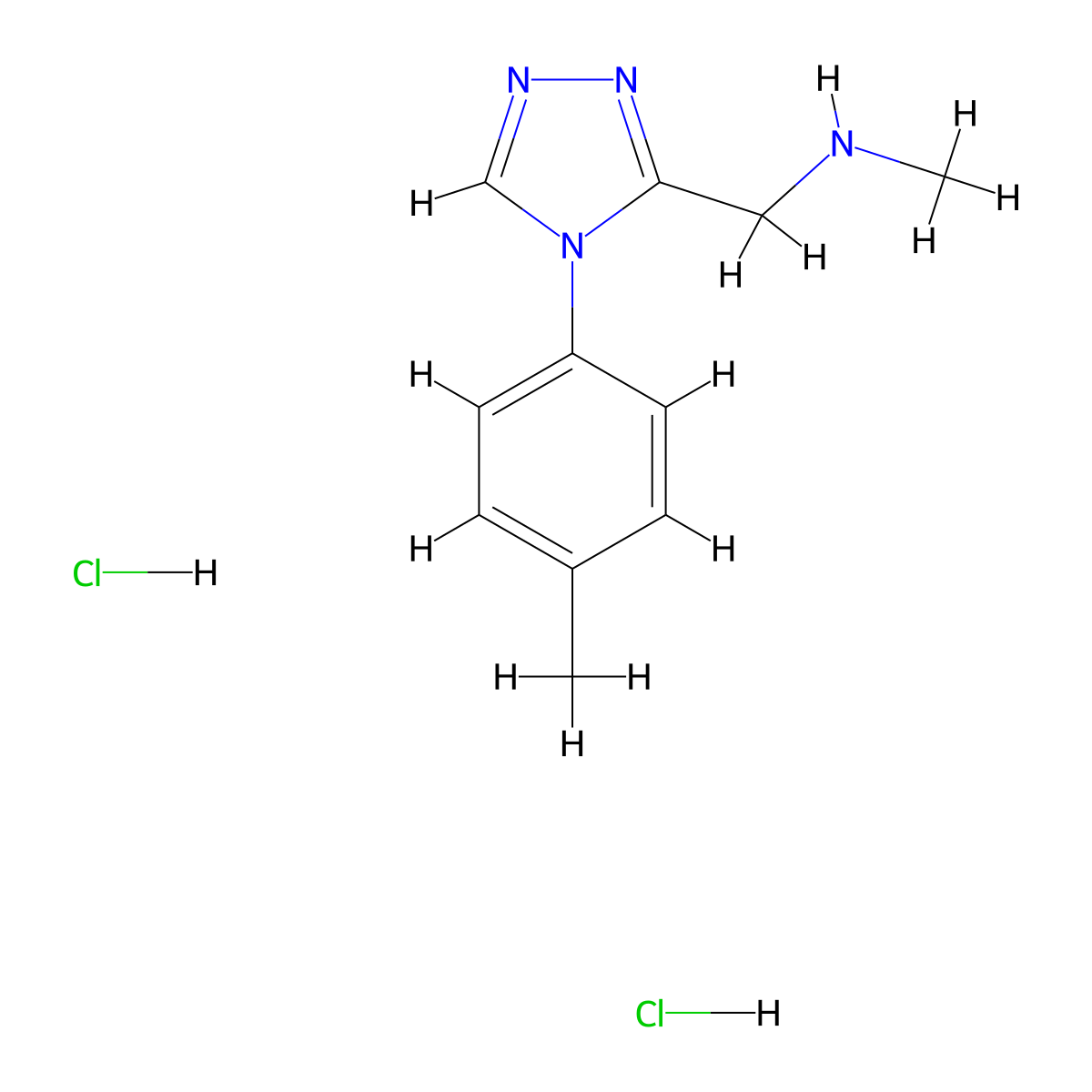 N-methyl-1-[4-(4-methylphenyl)-4H-1,2,4-triazol-3-yl]methanamine dihydrochloride molecular structure, CAS 1426291-40-8