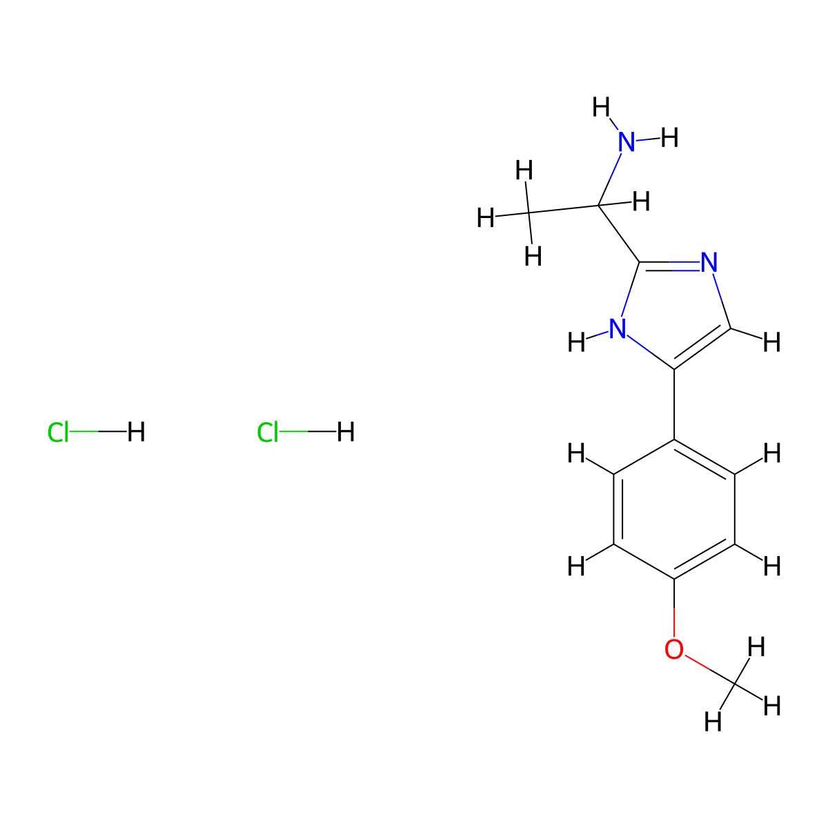 [1-[4-(4-Methoxyphenyl)-1H-imidazol-2-YL]ethyl]amine dihydrochloride molecular structure, CAS 1426291-42-0