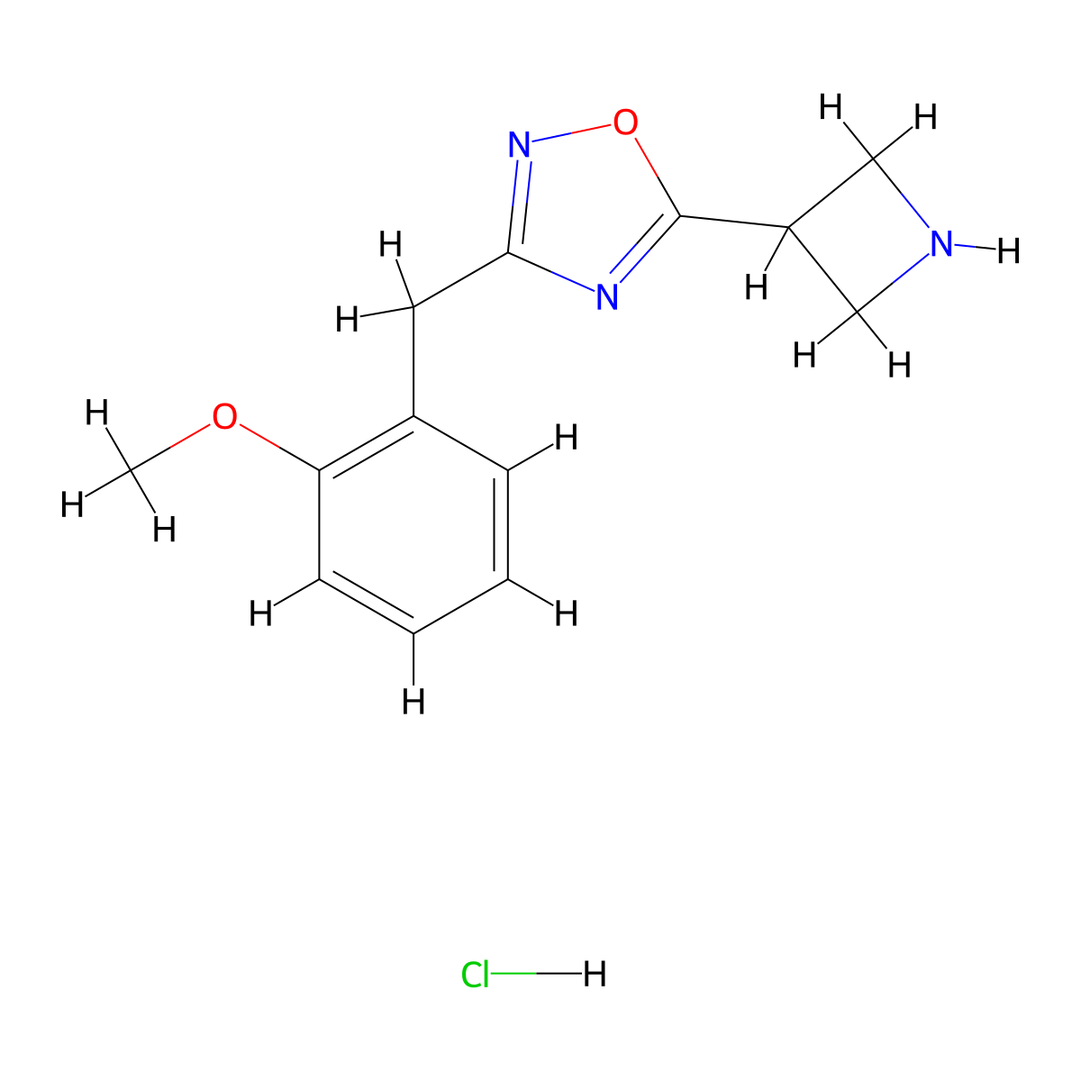 5-Azetidin-3-yl-3-(2-methoxybenzyl)-1,2,4-oxadiazole hydrochloride molecular structure, CAS 1426291-49-7