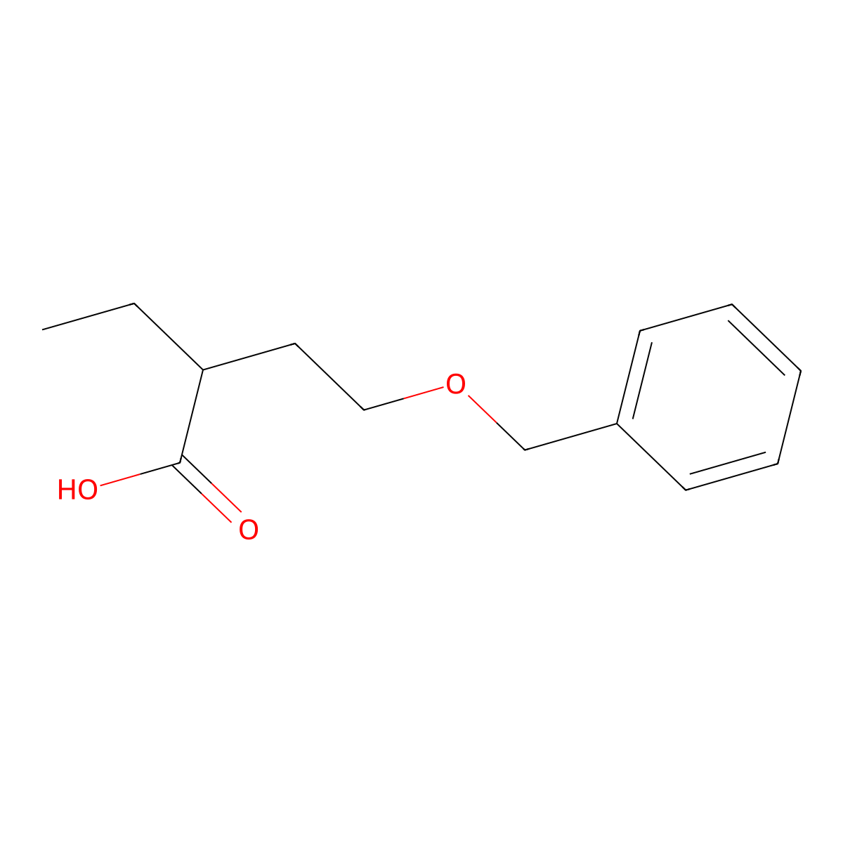 2-Ethyl-4-phenylmethoxybutanoic acid molecular structure, CAS 1426307-35-8