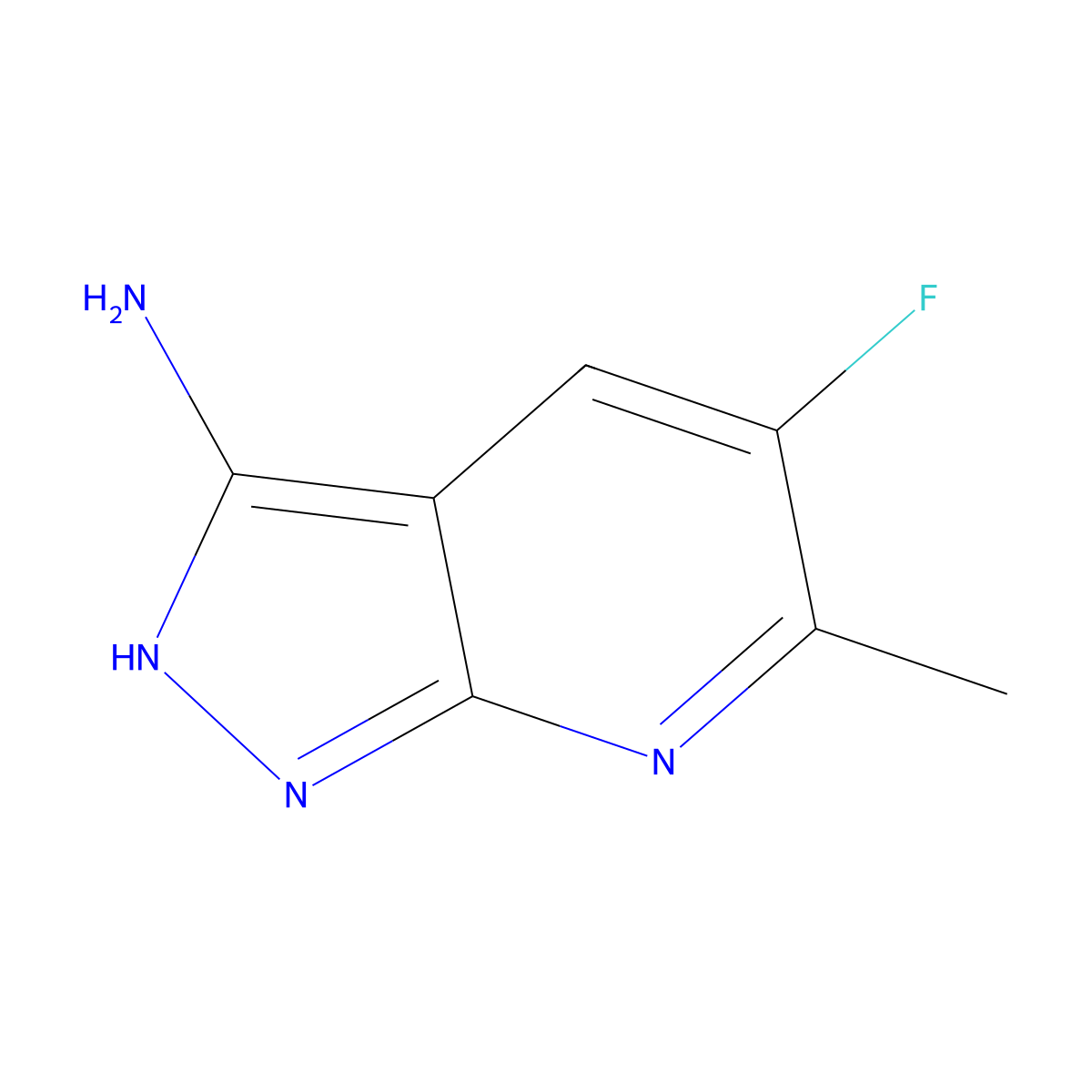 5-Fluoro-6-methyl-1H-pyrazolo[3,4-B]pyridin-3-amine molecular structure, CAS 1426309-25-2