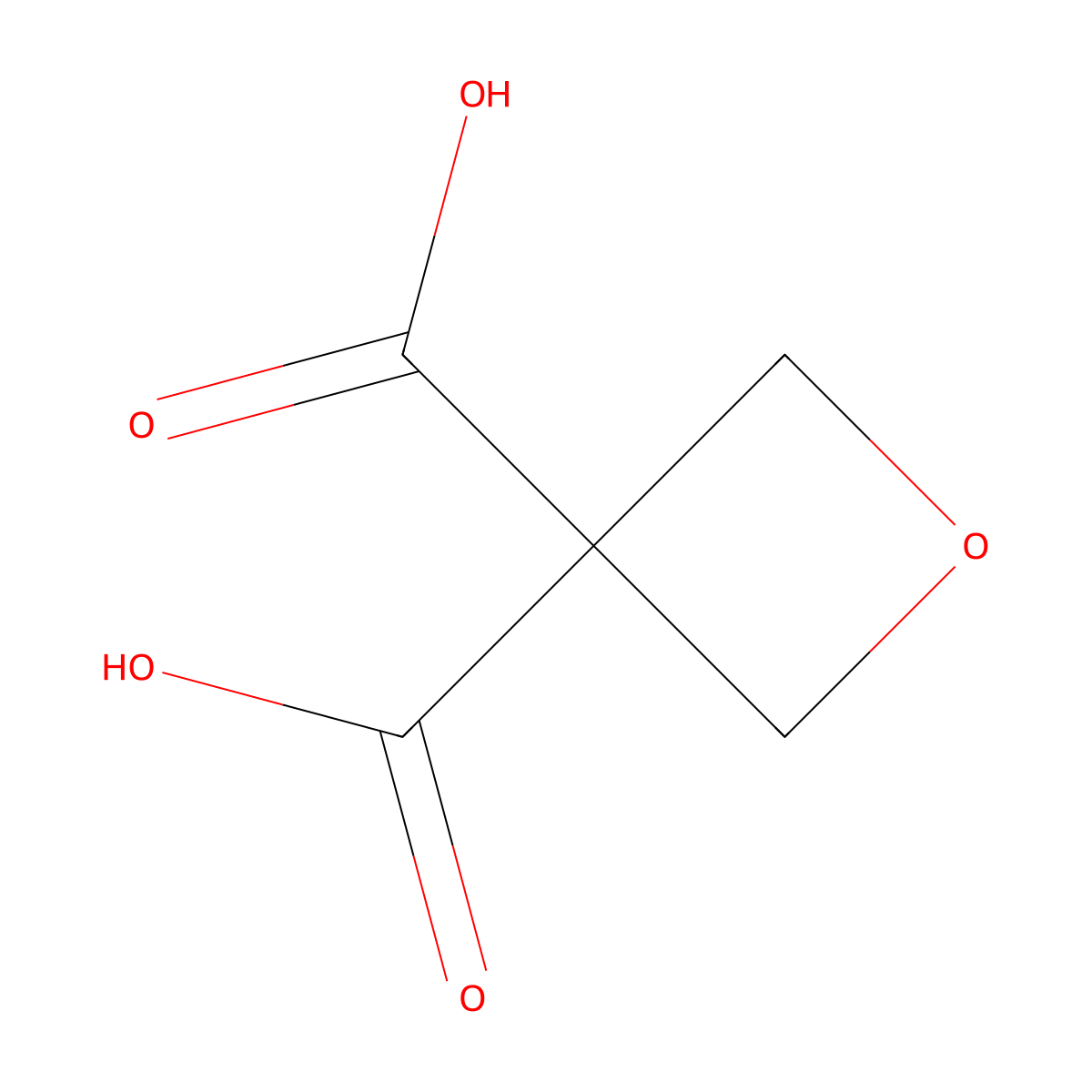 Oxetane-3,3-dicarboxylic acid molecular structure, CAS 1426312-58-4