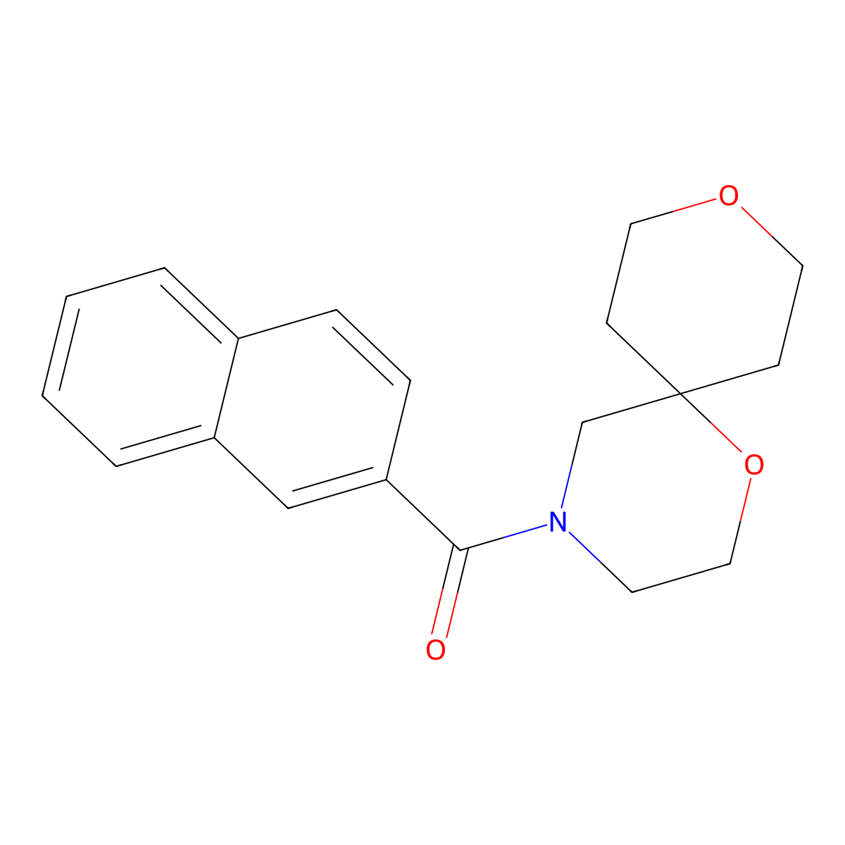 Naphthalen-2-yl(1,9-dioxa-4-azaspiro[5.5]undecan-4-yl)methanone molecular structure, CAS 1426314-56-8