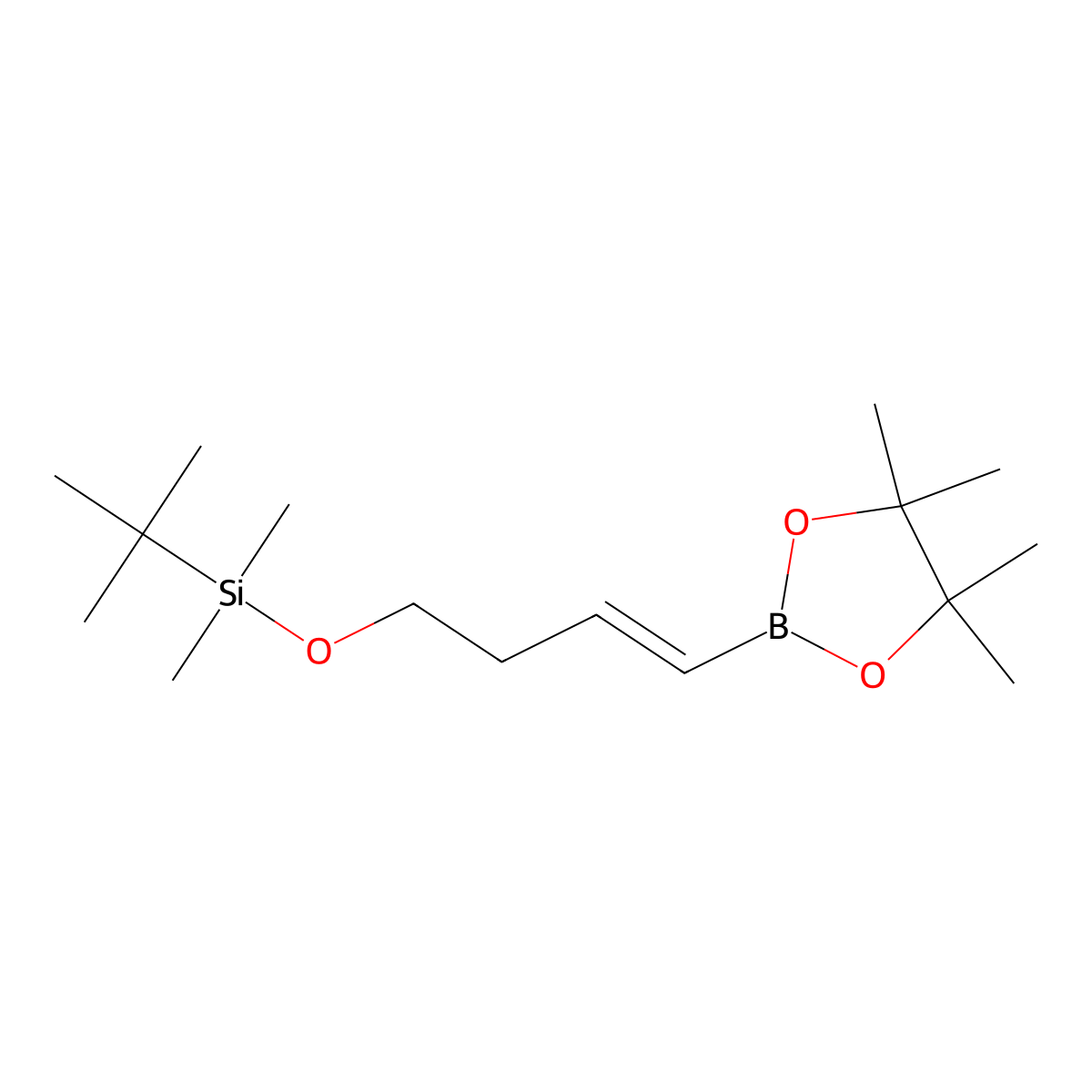 tert-Butyldimethyl((4-(4,4,5,5-tetramethyl-1,3,2-dioxaborolan-2-yl)but-3-en-1-yl)oxy)silane molecular structure, CAS 1426333-10-9