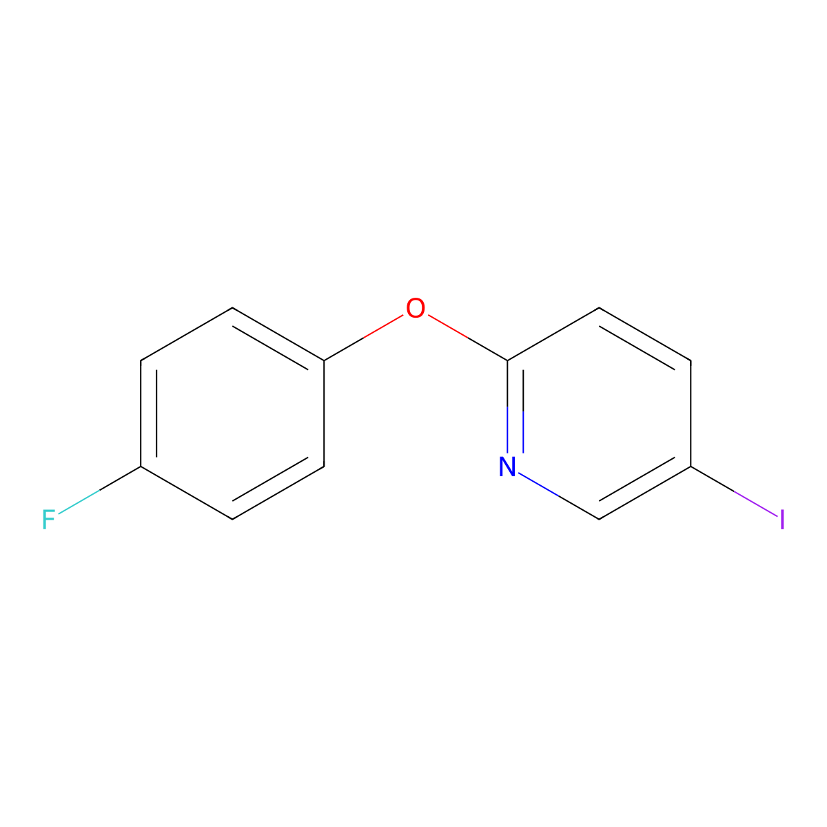 2-(4-Fluorophenoxy)-5-iodopyridine molecular structure, CAS 1426337-24-7