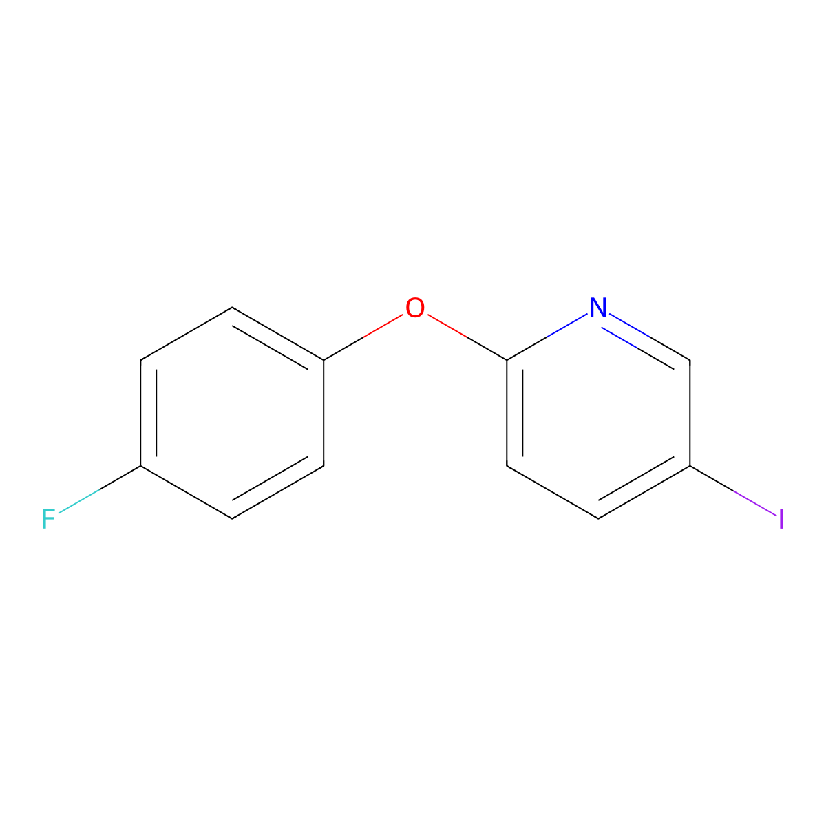 2-(4-Fluorophenoxy)-5-iodopyridine molecular structure, CAS 1426337-24-7