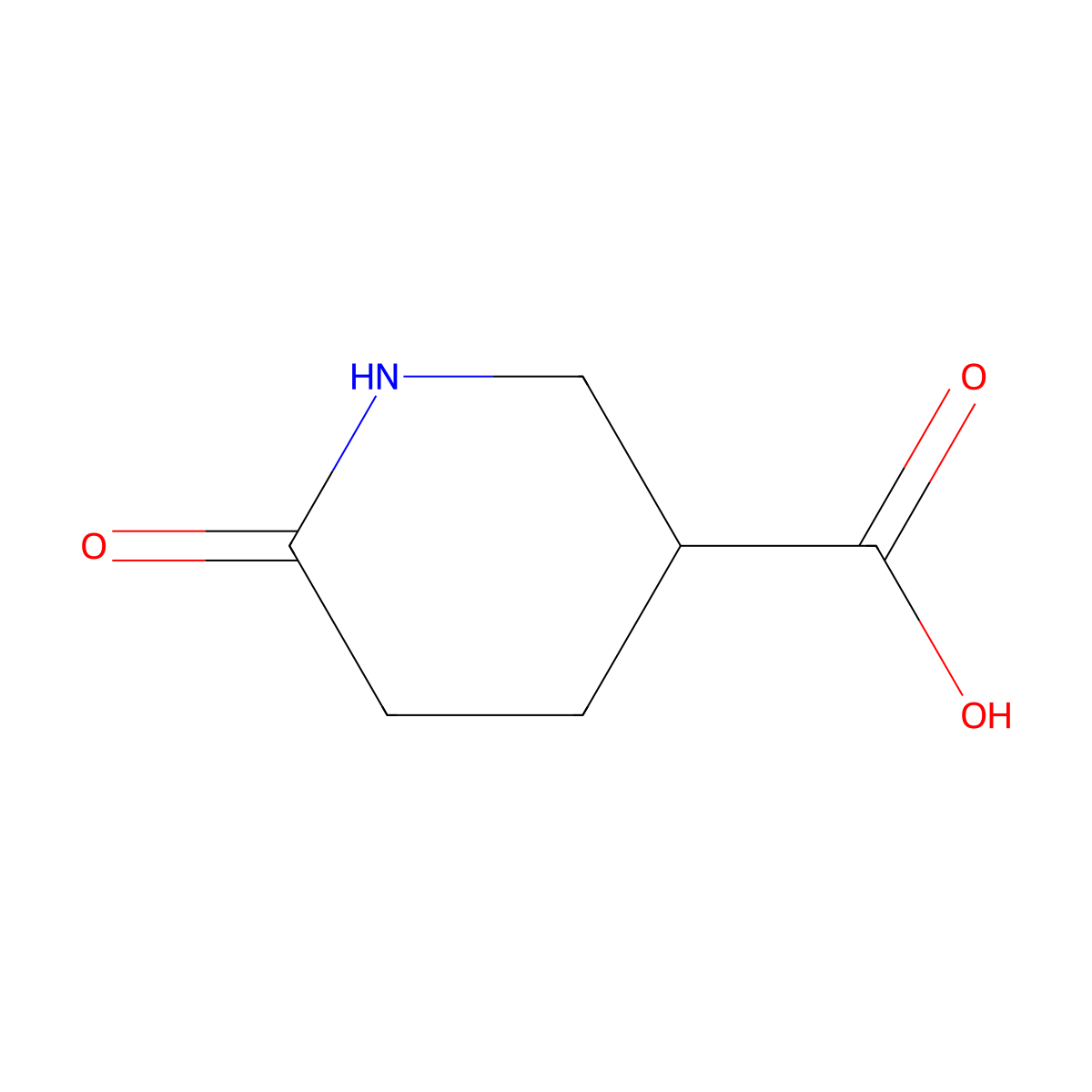 (3S)-6-Oxopiperidine-3-carboxylic acid molecular structure, CAS 1426408-56-1