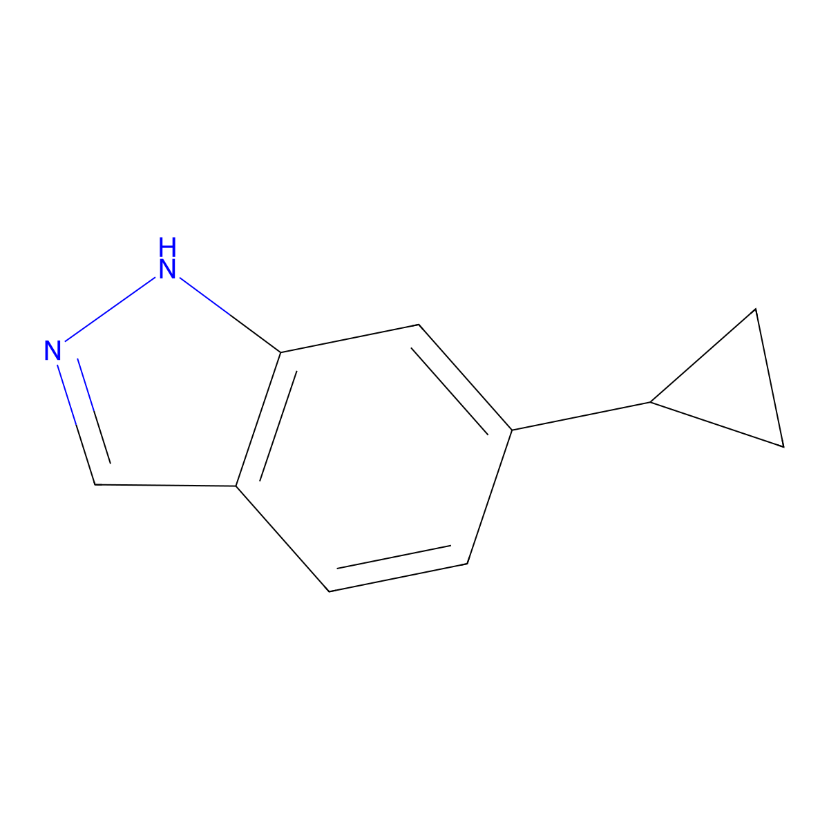 6-cyclopropyl-1H-indazole molecular structure, CAS 1426420-98-5