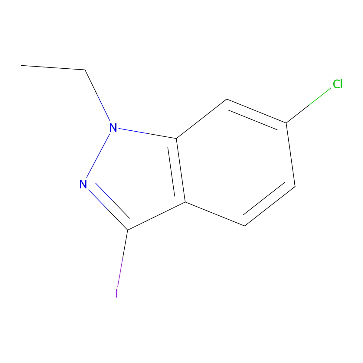 6-chloro-1-ethyl-3-iodo-1H-indazole molecular structure, CAS 1426422-09-4