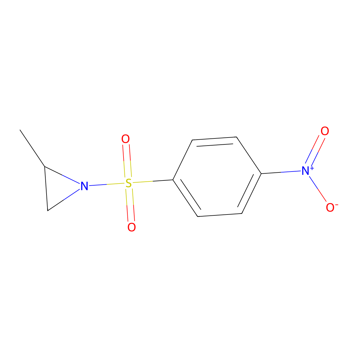 (R)-2-Methyl-1-((4-nitrophenyl)sulfonyl)aziridine molecular structure, CAS 1426422-47-0