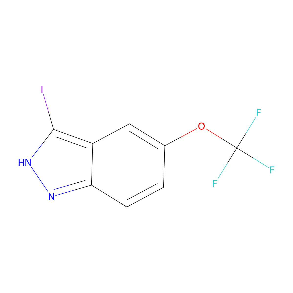 3-Iodo-5-(trifluoromethoxy)-1H-indazole molecular structure, CAS 1426423-96-2