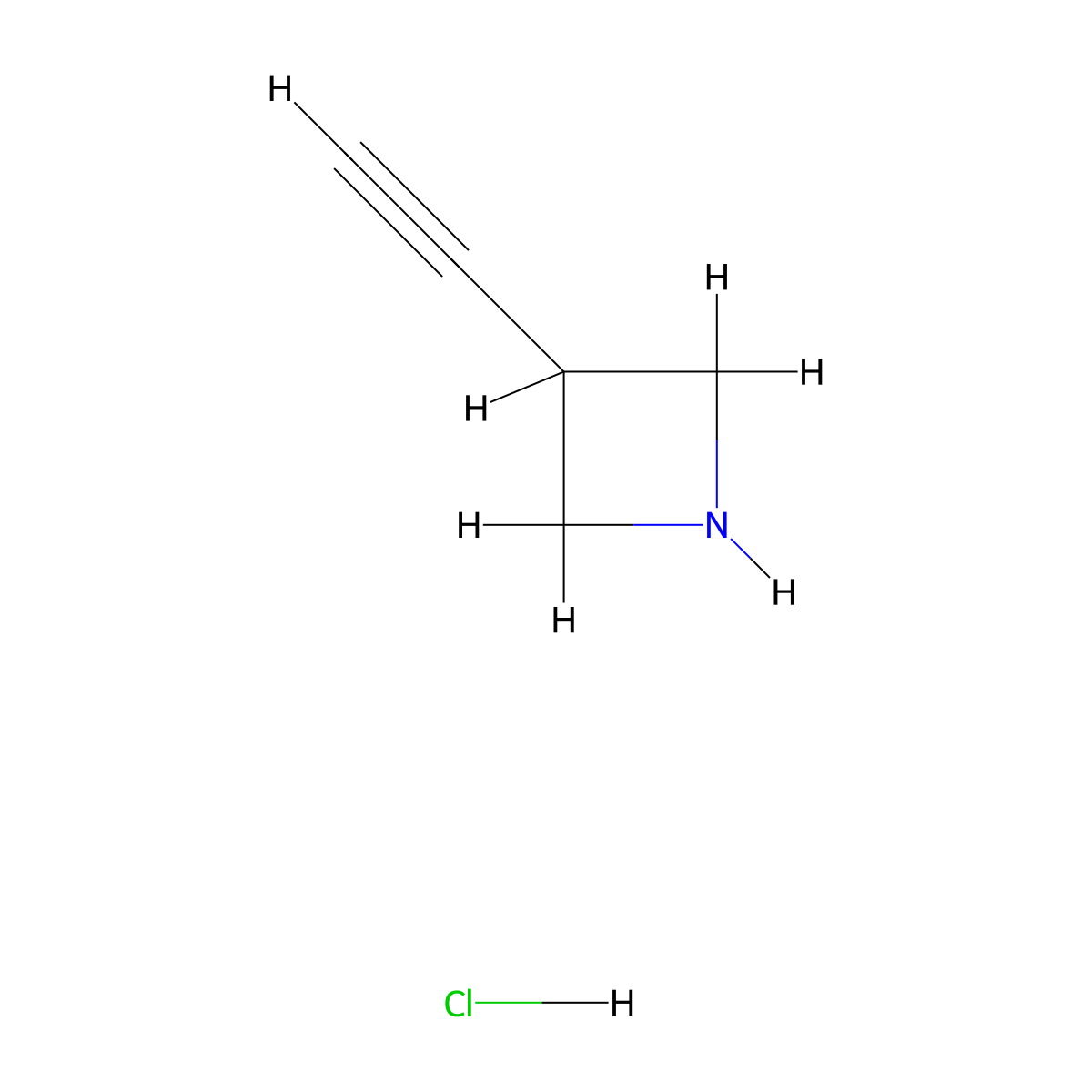 3-Ethynylazetidine hydrochloride molecular structure, CAS 1426424-91-0
