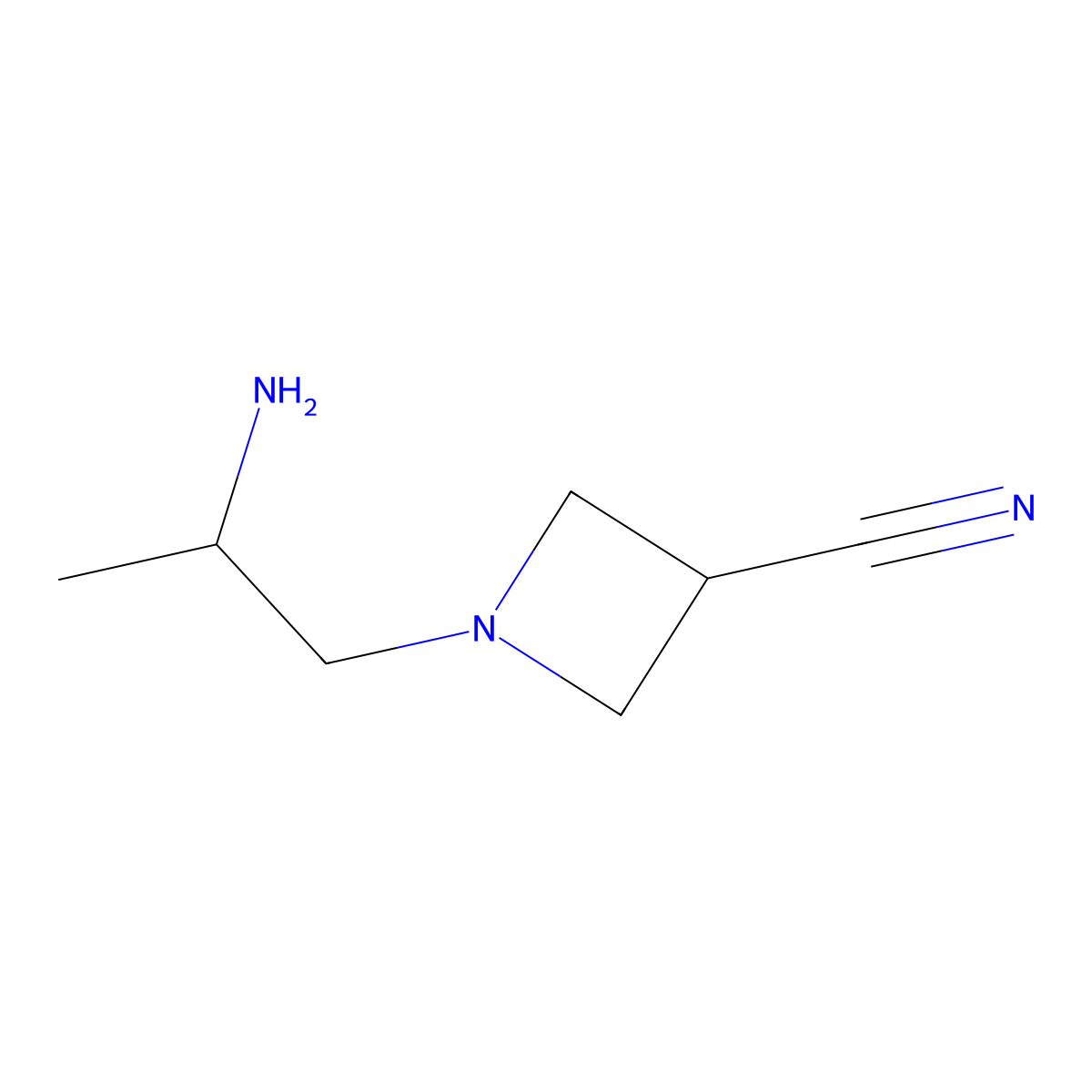 3-Azetidinecarbonitrile, 1-[(2R)-2-aminopropyl]- molecular structure, CAS 1426426-56-3