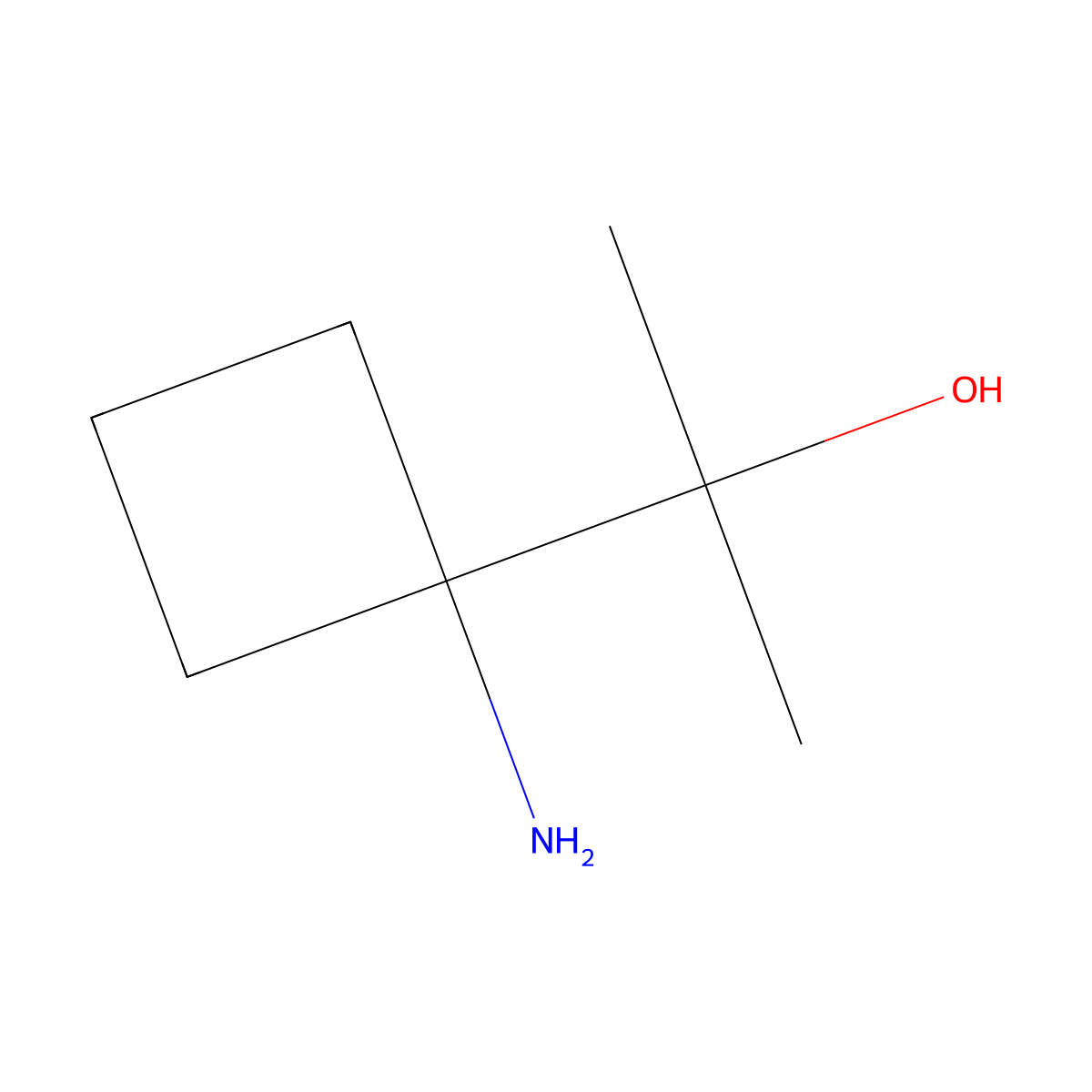 2-(1-Aminocyclobutyl)propan-2-ol molecular structure, CAS 1426426-80-3