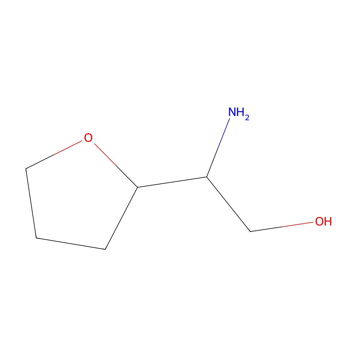2-Amino-2-(oxolan-2-yl)ethan-1-ol molecular structure, CAS 1426427-02-2