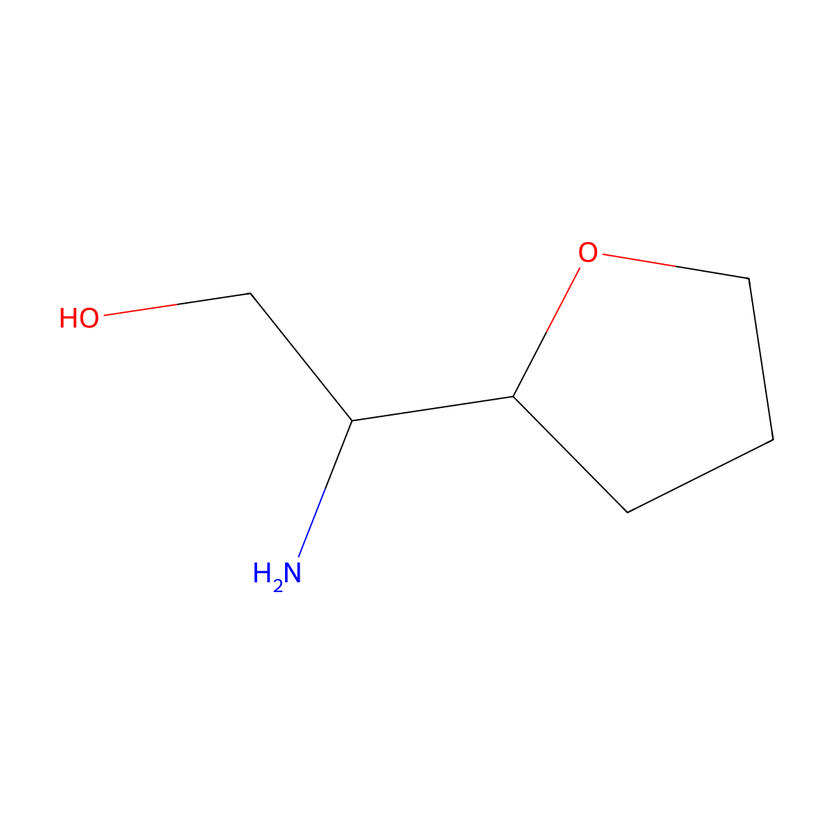 2-Amino-2-(oxolan-2-yl)ethan-1-ol molecular structure, CAS 1426427-02-2
