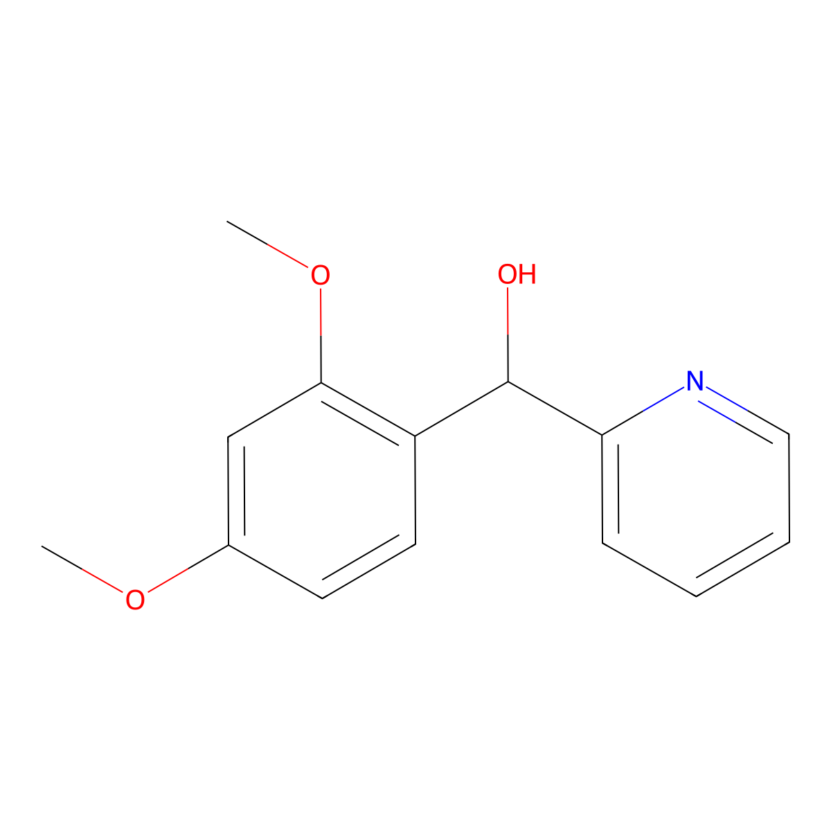 (2,4-Dimethoxyphenyl)(pyridin-2-yl)methanol molecular structure, CAS 1426434-79-8