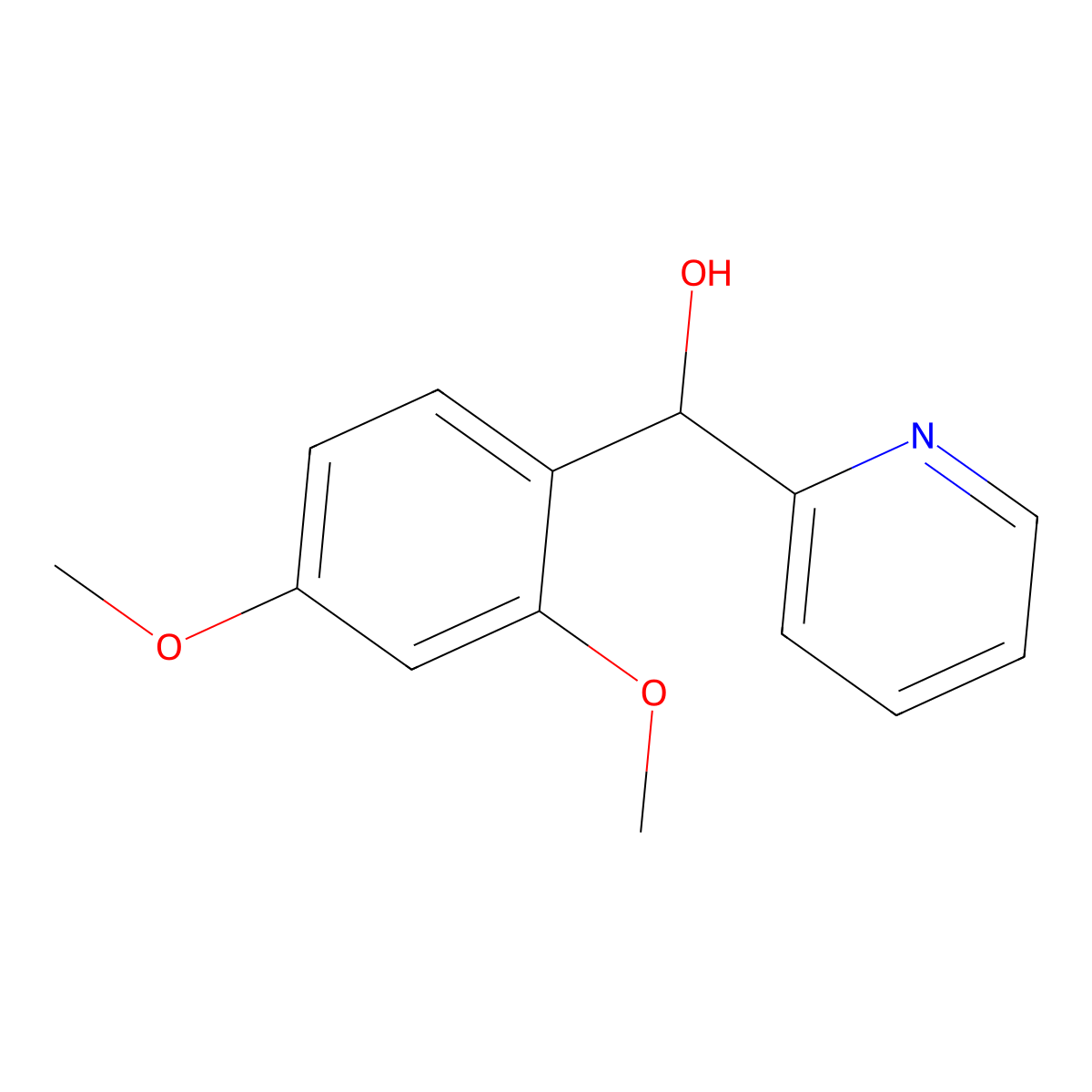 (2,4-Dimethoxyphenyl)(pyridin-2-yl)methanol molecular structure, CAS 1426434-79-8
