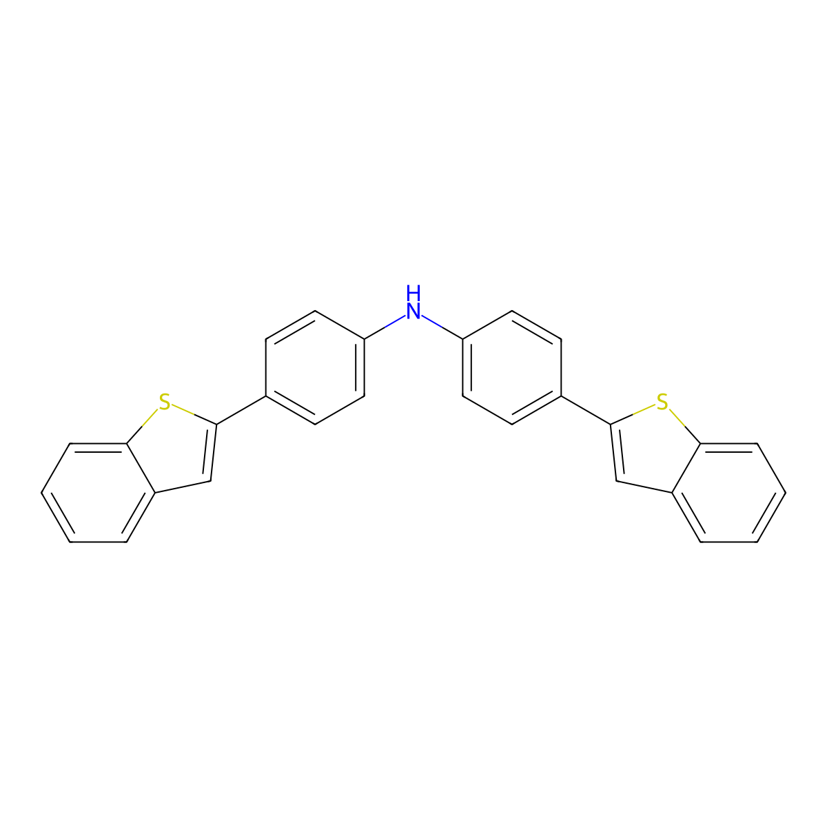 4-Benzo[b]thien-2-yl-N-(4-benzo[b]thien-2-ylphenyl)benzenamine molecular structure, CAS 1426435-71-3