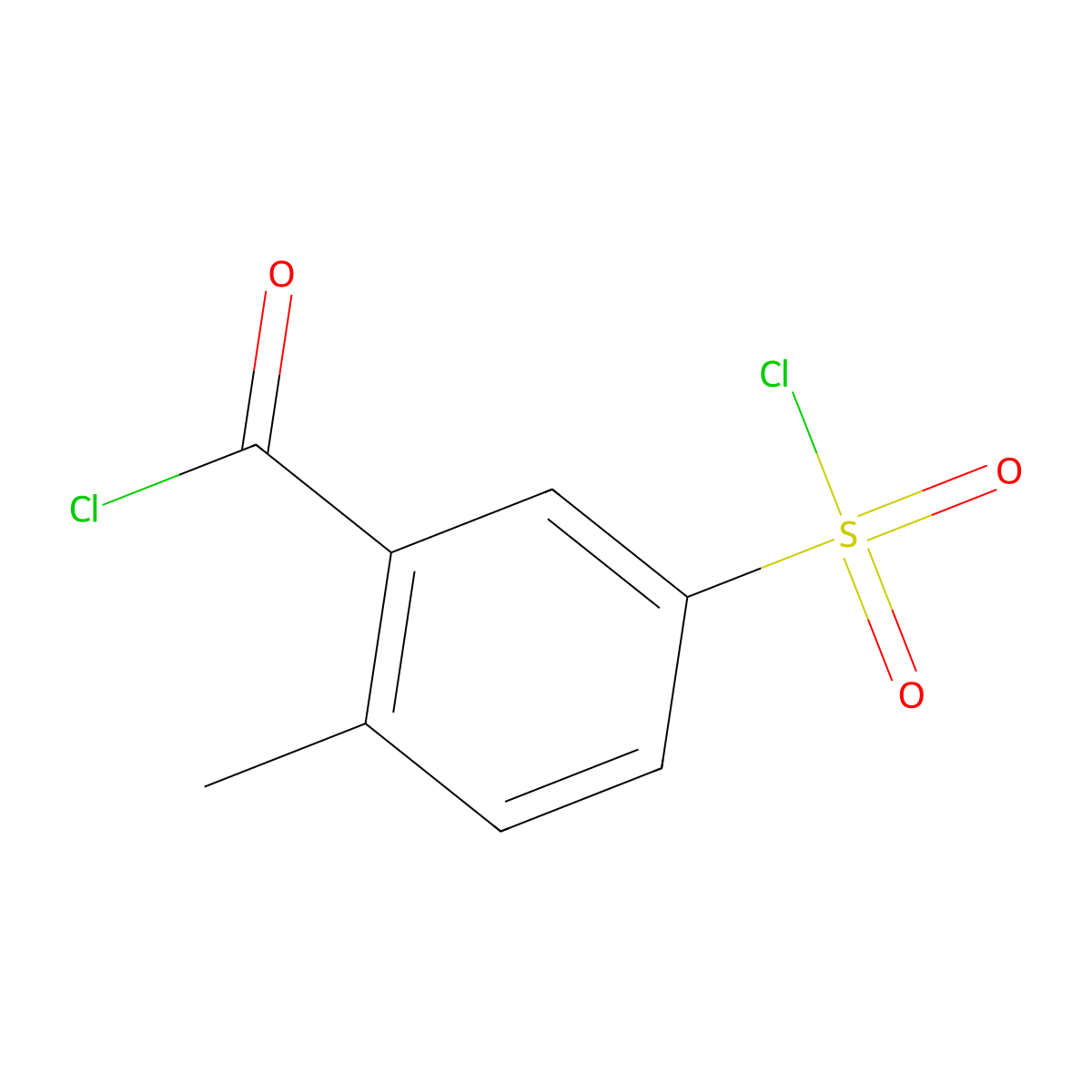 5-(Chlorosulfonyl)-2-methylbenzoyl chloride molecular structure, CAS 1426437-45-7