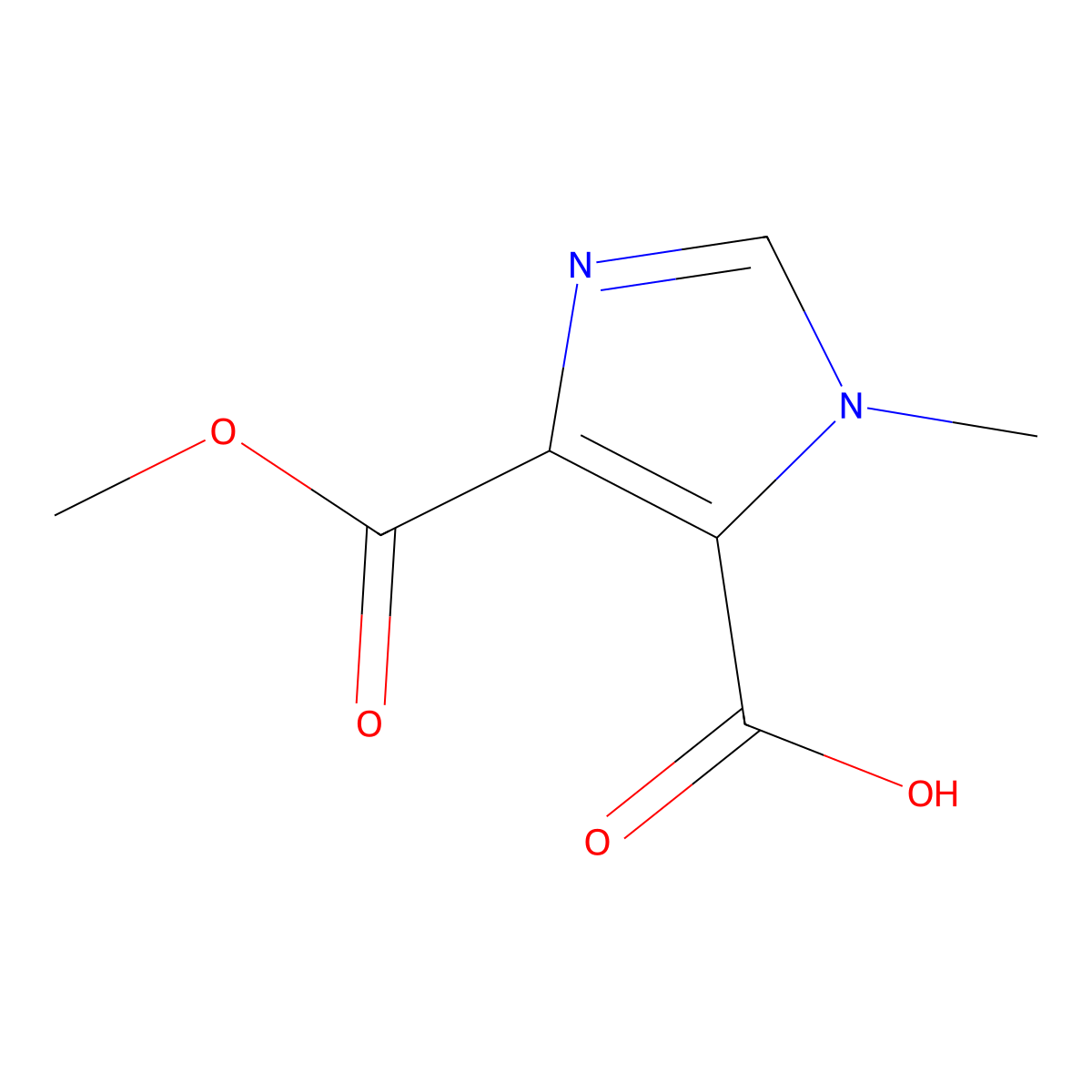 4-(Methoxycarbonyl)-1-methyl-1H-imidazole-5-carboxylic acid molecular structure, CAS 1426443-84-6