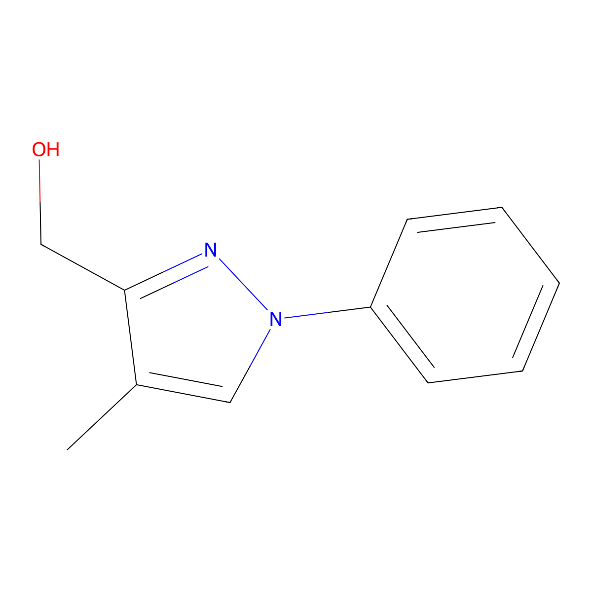 (4-Methyl-1-phenyl-1H-pyrazol-3-yl)methanol molecular structure, CAS 1426444-35-0
