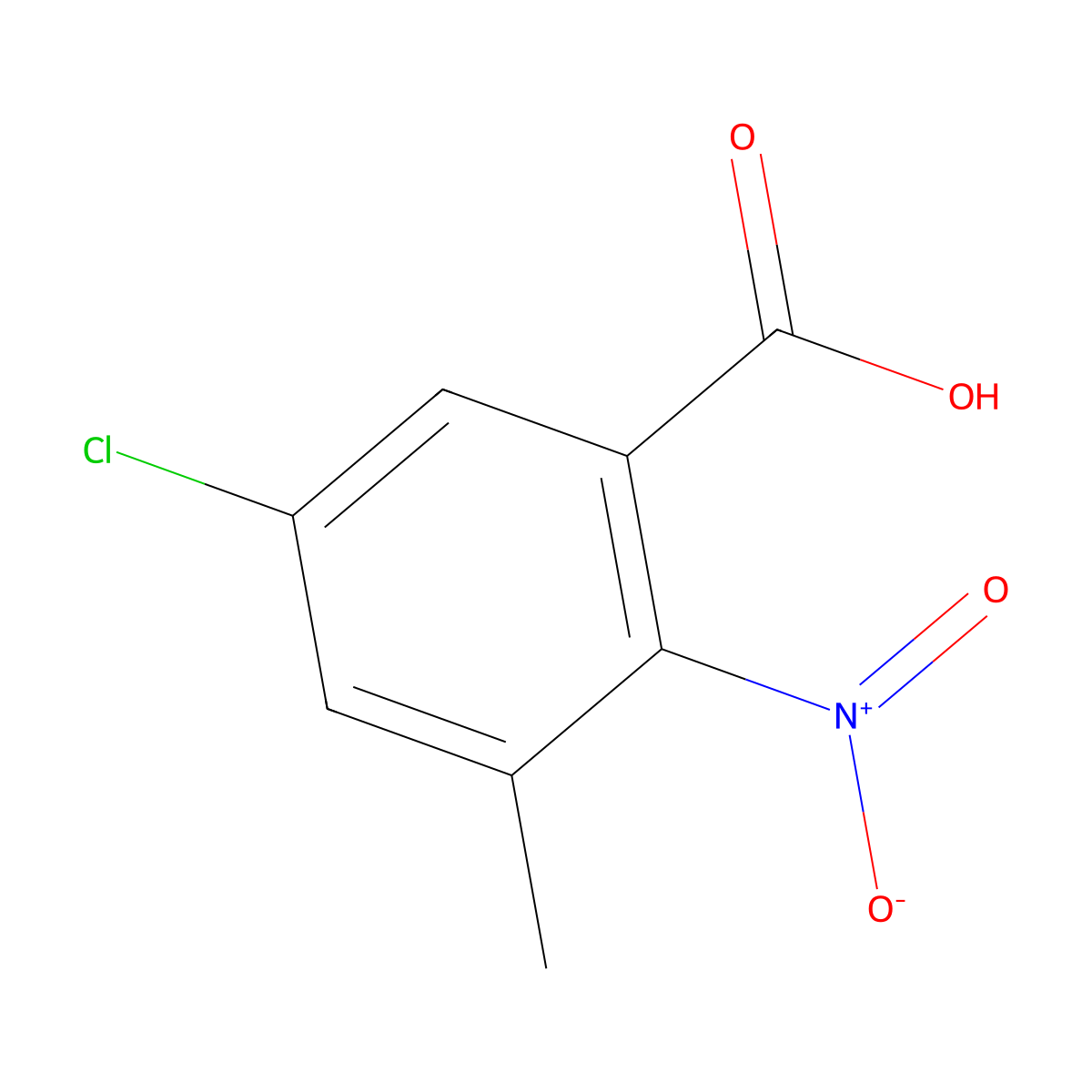 5-Chloro-3-methyl-2-nitrobenzoic acid molecular structure, CAS 1426445-33-1