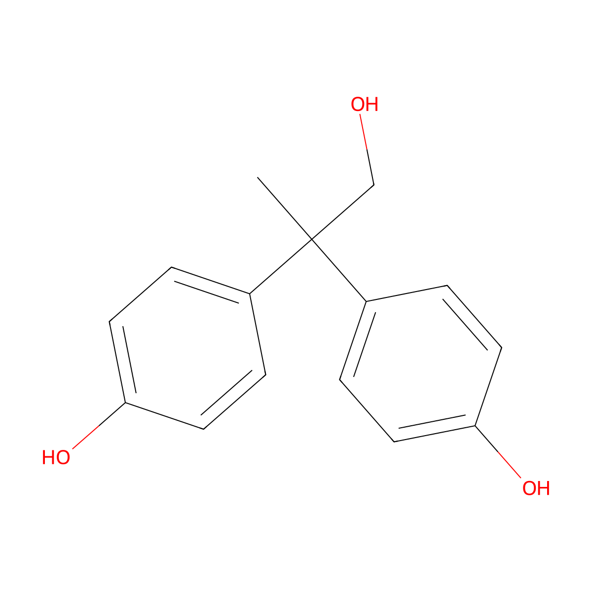 4-Hydroxy-beta-(4-hydroxyphenyl)-beta-methylbenzeneethanol molecular structure, CAS 142648-65-5