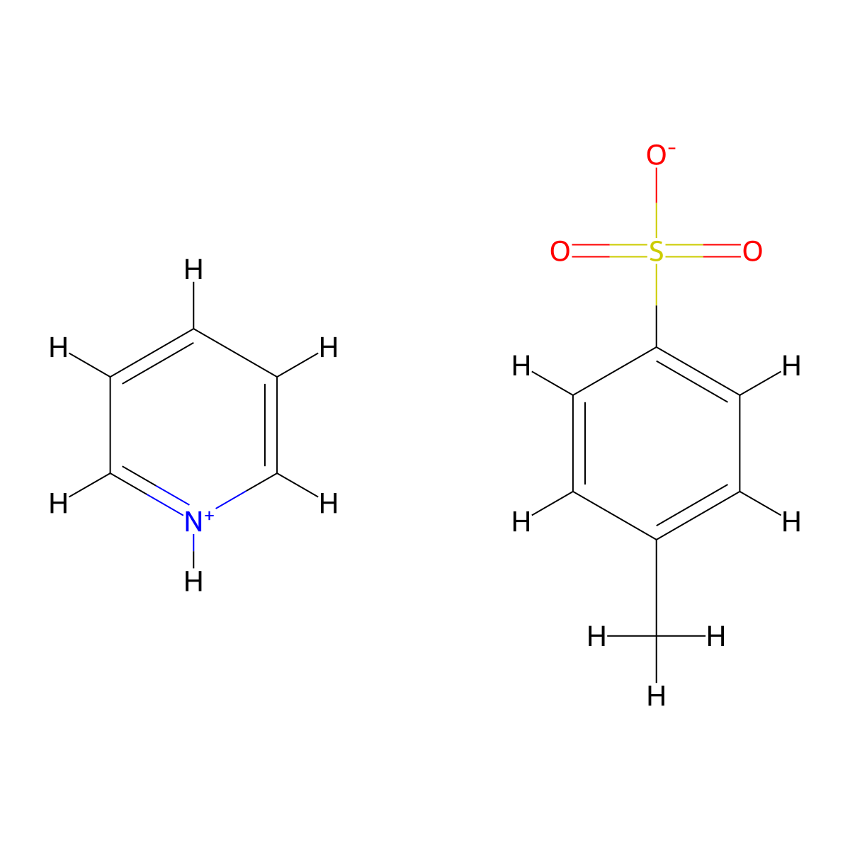 Benzenesulfonic acid, 4-methyl-, compd. with pyridine (1:1) molecular structure, CAS 14265-88-4