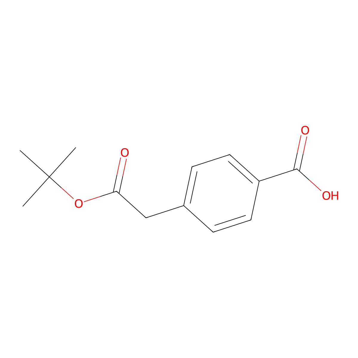 4-[2-(Tert-butoxy)-2-oxoethyl]benzoic acid molecular structure, CAS 142650-91-7