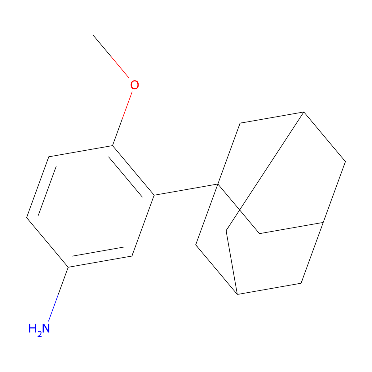 3-(1-Adamantyl)-4-methoxyaniline molecular structure, CAS 142651-04-5