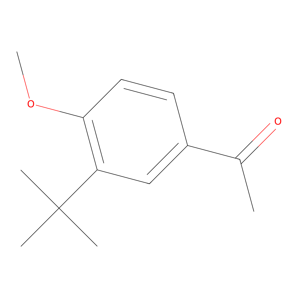 1-(3-Tert-butyl-4-methoxyphenyl)ethanone molecular structure, CAS 142651-19-2