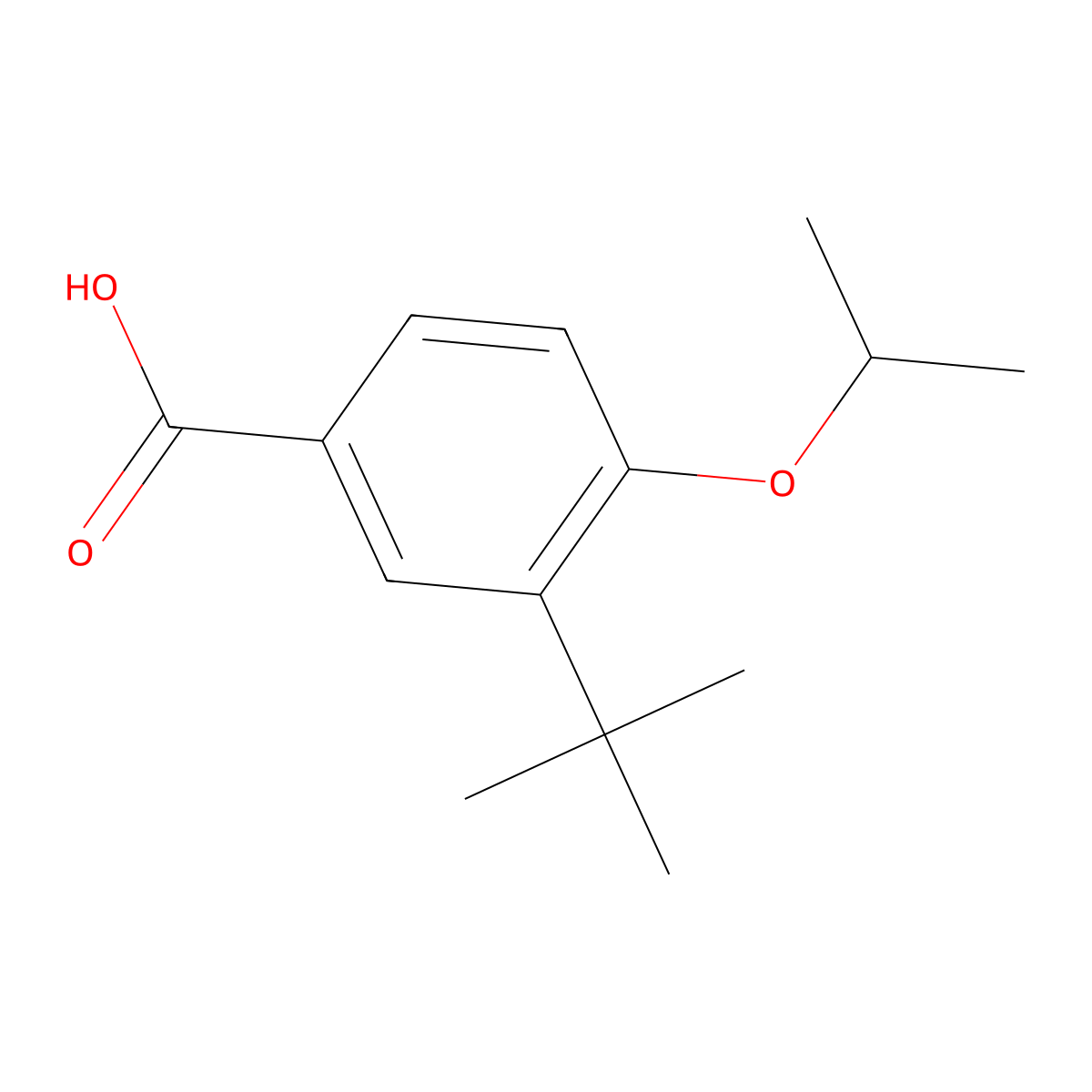 3-(Tert-butyl)-4-isopropoxybenzoic acid molecular structure, CAS 142651-36-3