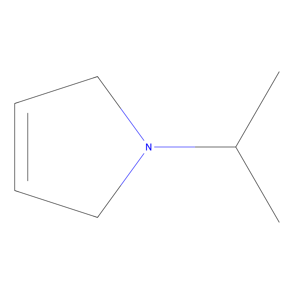 1-(propan-2-yl)-2,5-dihydro-1H-pyrrole molecular structure, CAS 142651-63-6