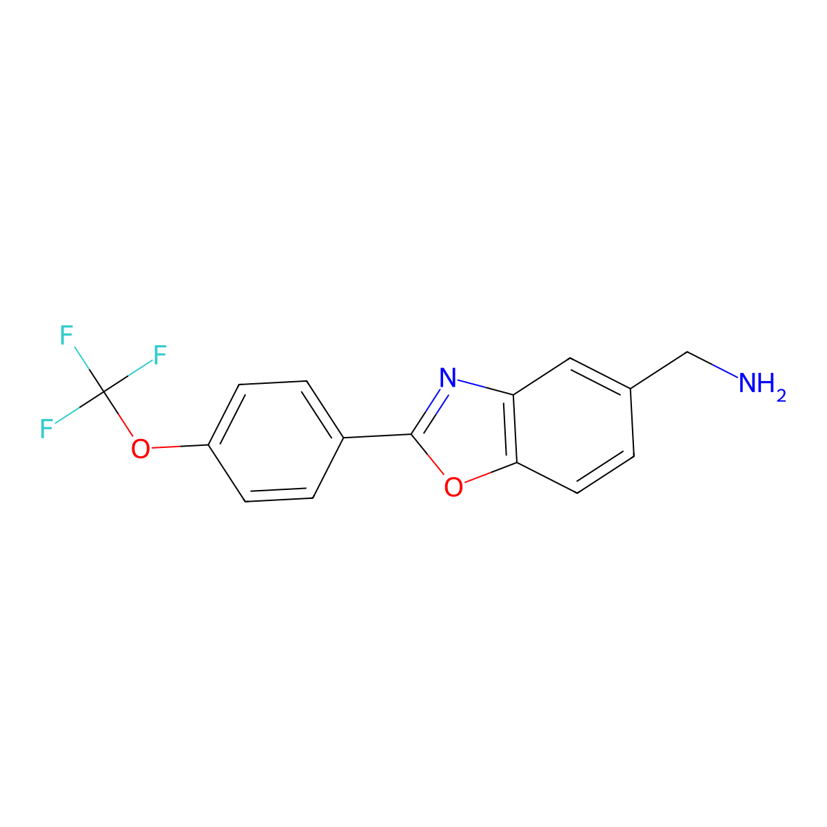 (2-(4-(Trifluoromethoxy)phenyl)benzo[D]oxazol-5-YL)methanamine molecular structure, CAS 1426521-03-0