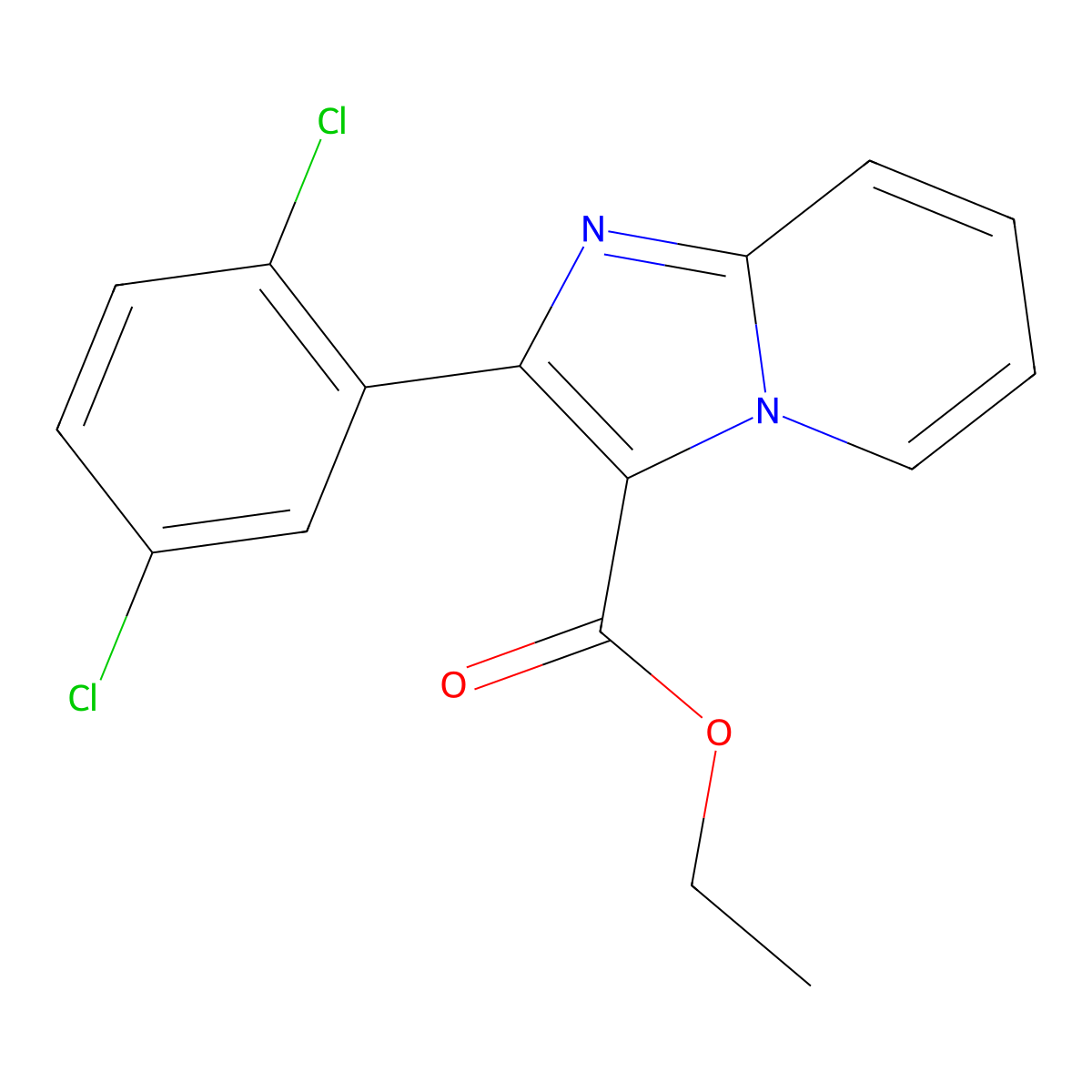 Ethyl 2-(2,5-dichlorophenyl)imidazo[1,2-A]pyridine-3-carboxylate molecular structure, CAS 1426521-21-2