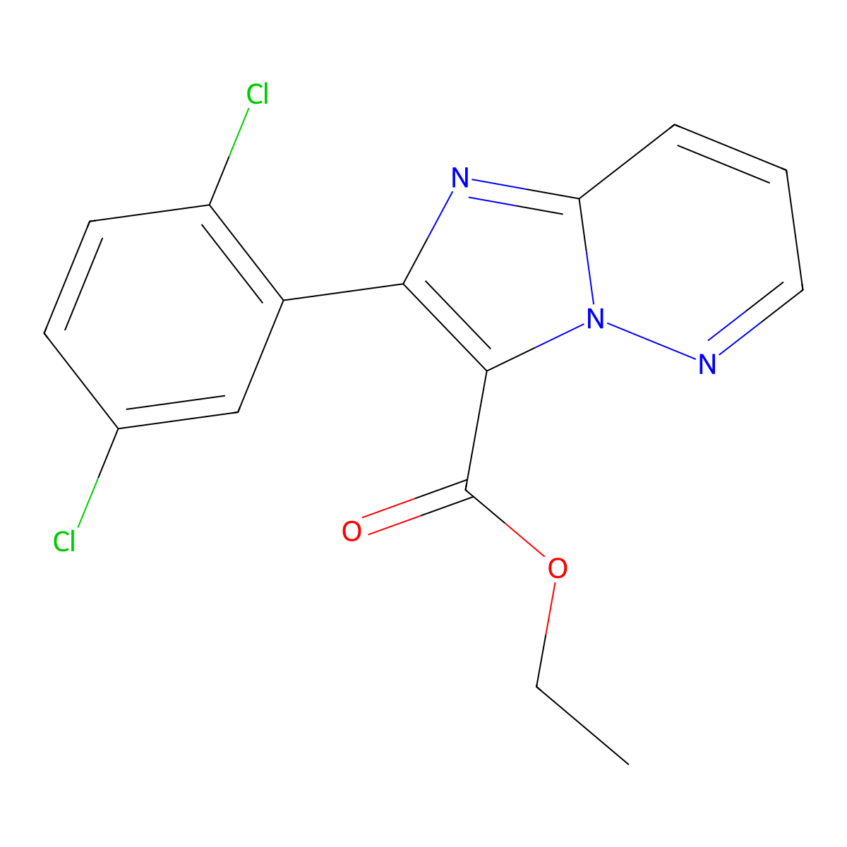 Ethyl 2-(2,5-dichlorophenyl)imidazo[1,2-B]pyridazine-3-carboxylate molecular structure, CAS 1426521-24-5