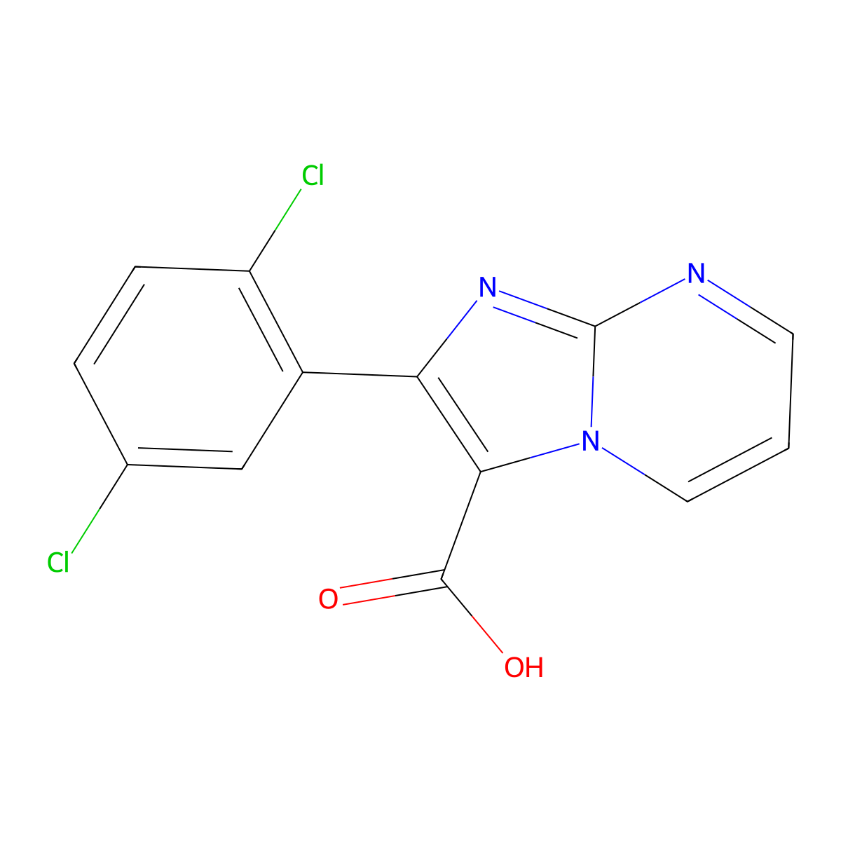 2-(2,5-Dichlorophenyl)imidazo[1,2-A]pyrimidine-3-carboxylic acid molecular structure, CAS 1426521-27-8