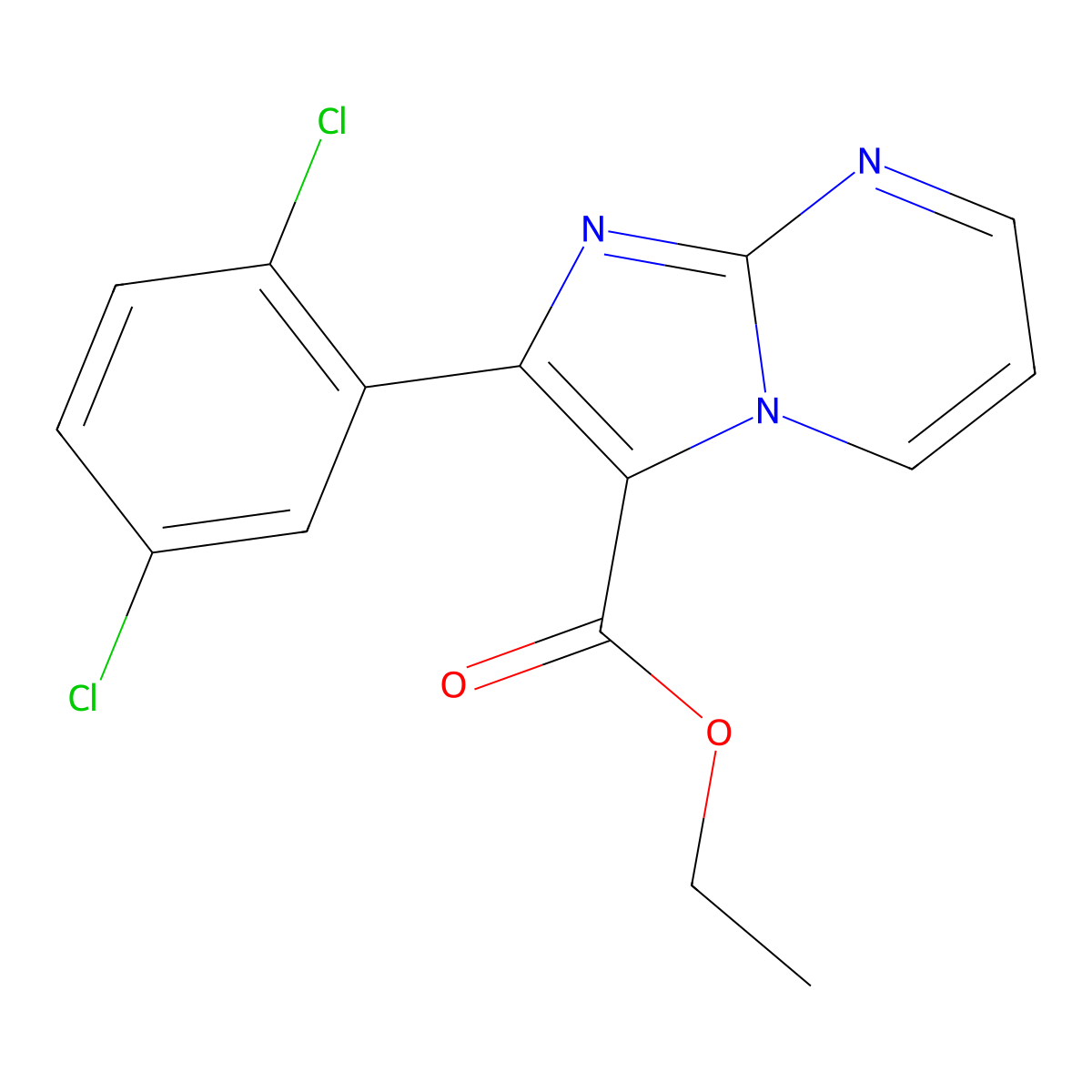 Ethyl 2-(2,5-dichlorophenyl)imidazo[1,2-A]pyrimidine-3-carboxylate molecular structure, CAS 1426521-28-9