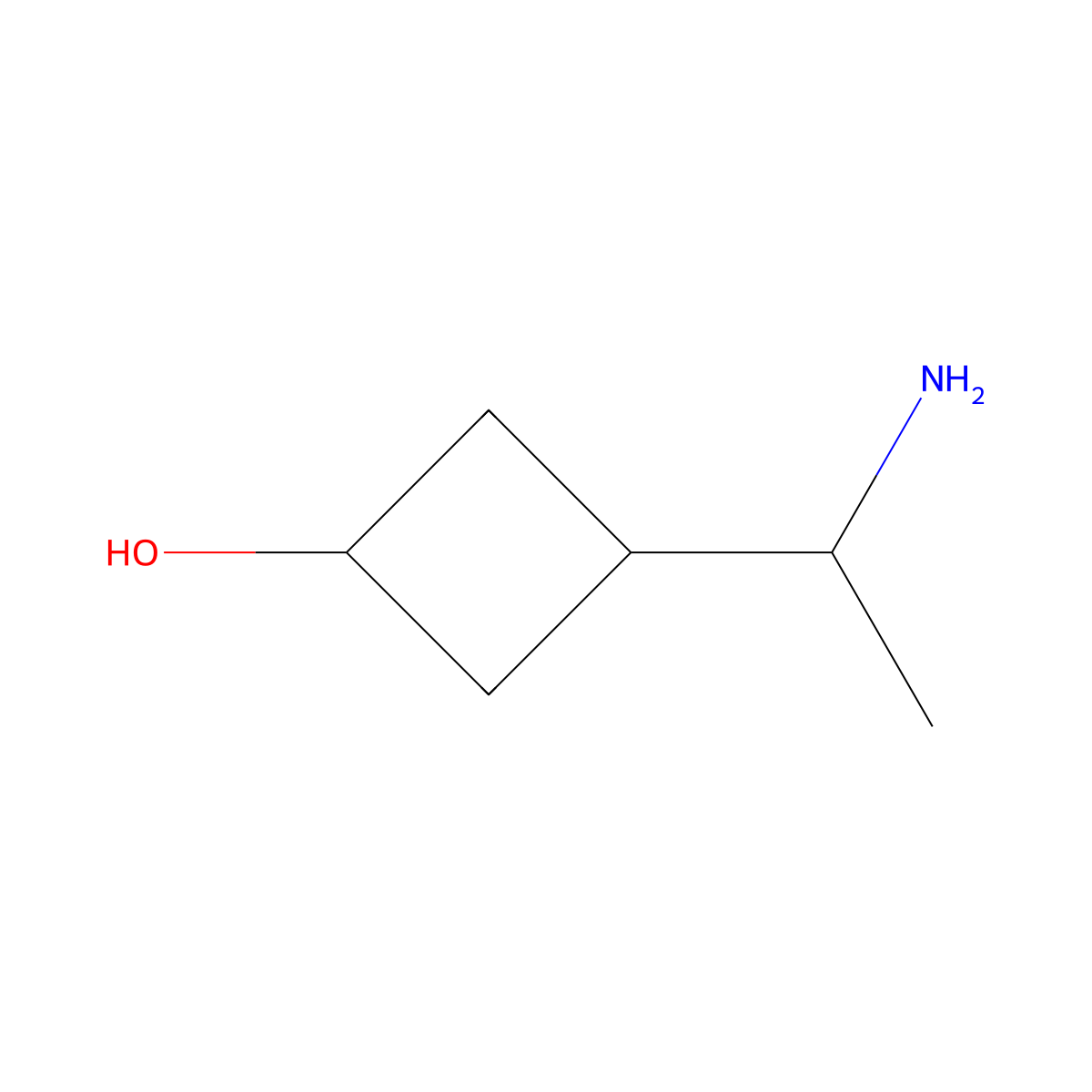 cis-3-(1-Aminoethyl)cyclobutanol molecular structure, CAS 1426523-55-8