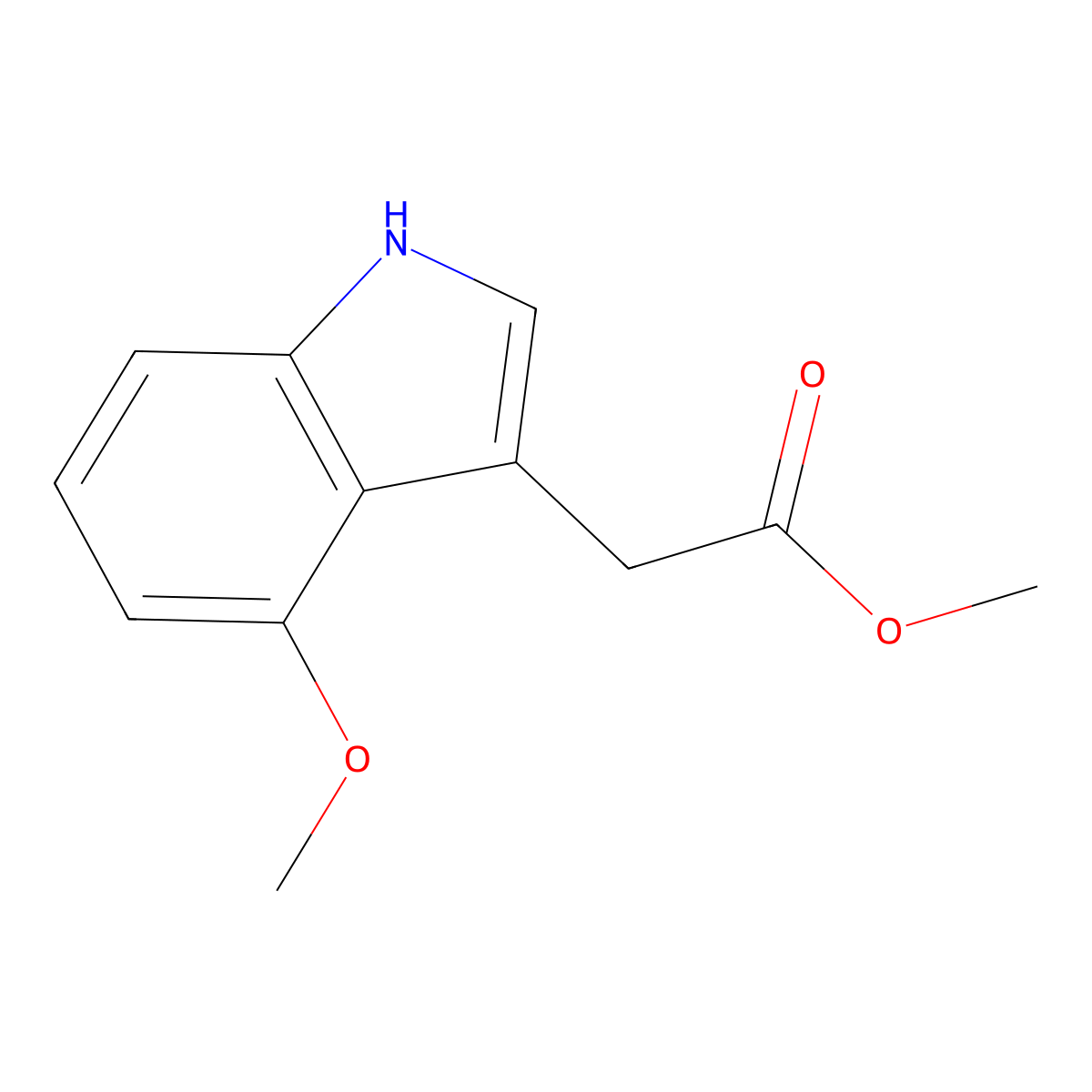 Methyl 4-Methoxyindole-3-acetate molecular structure, CAS 142653-08-5