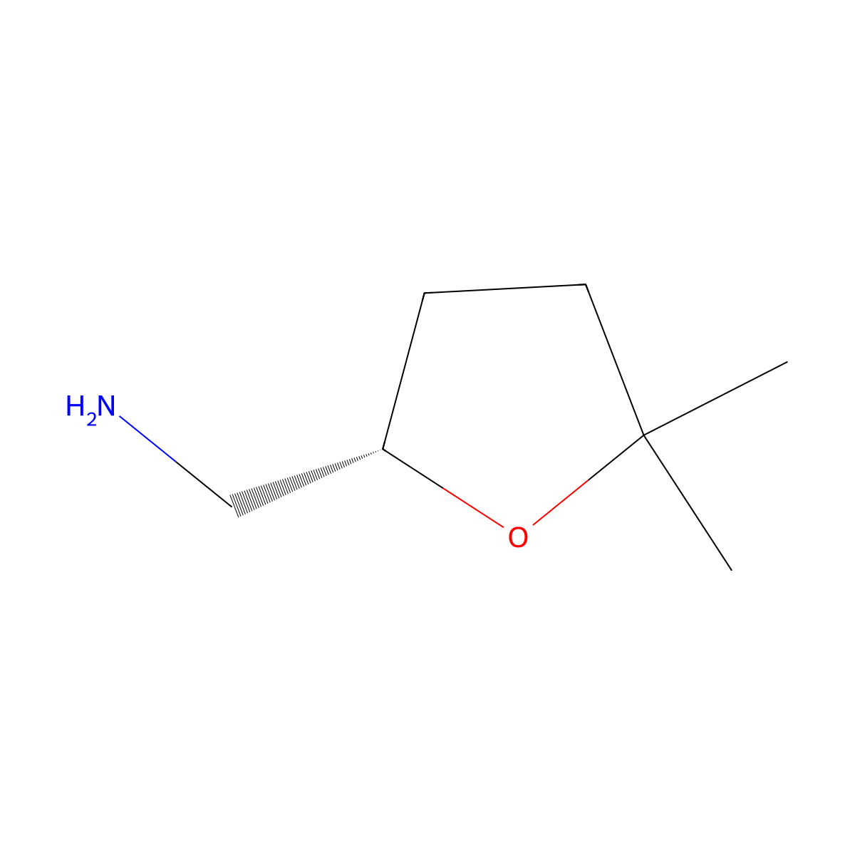 [(2S)-5,5-Dimethyloxolan-2-yl]methanamine molecular structure, CAS 1426531-84-1